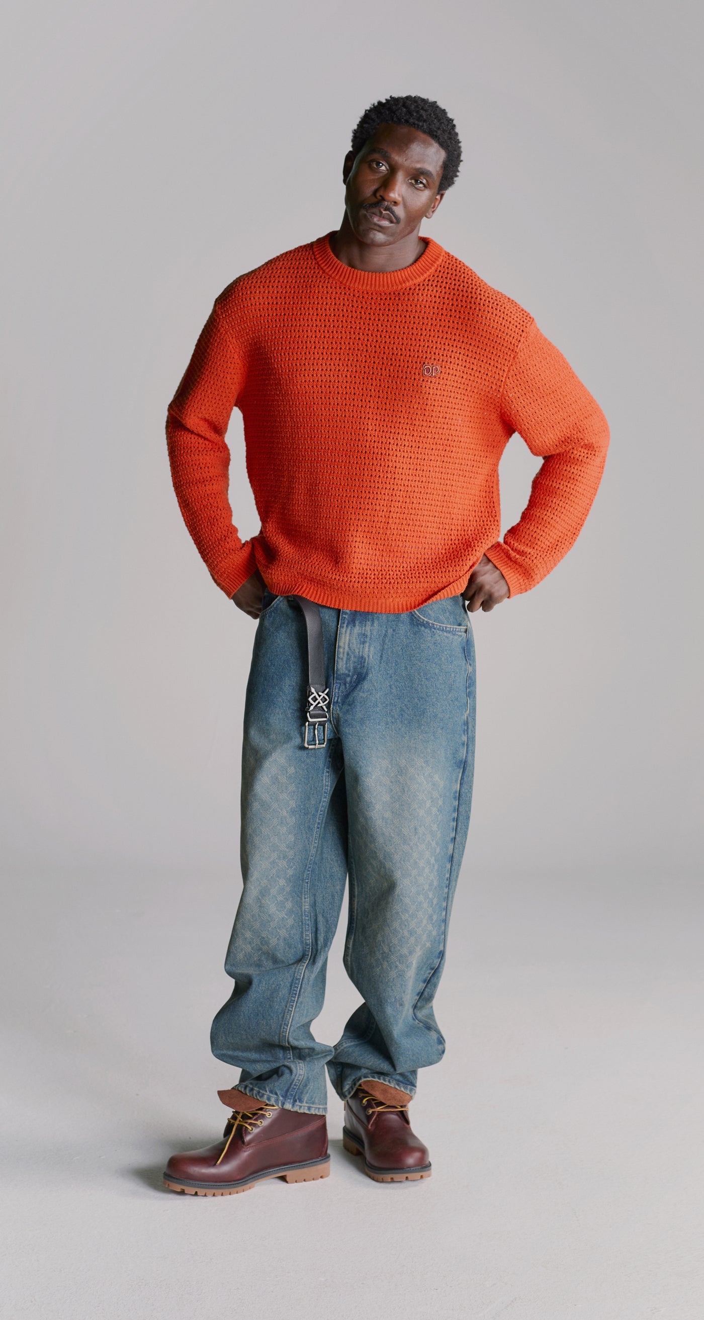 DP - Red Clay Crochet Shirt - Modelshot - mens