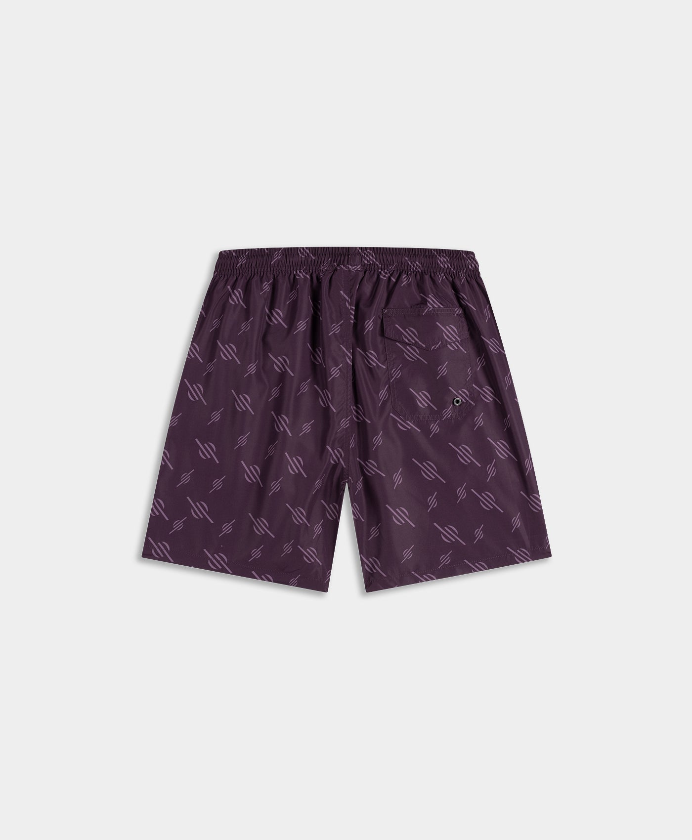 DP - Potent Purple Irregular Monogram Swim Shorts - Packshot - rear