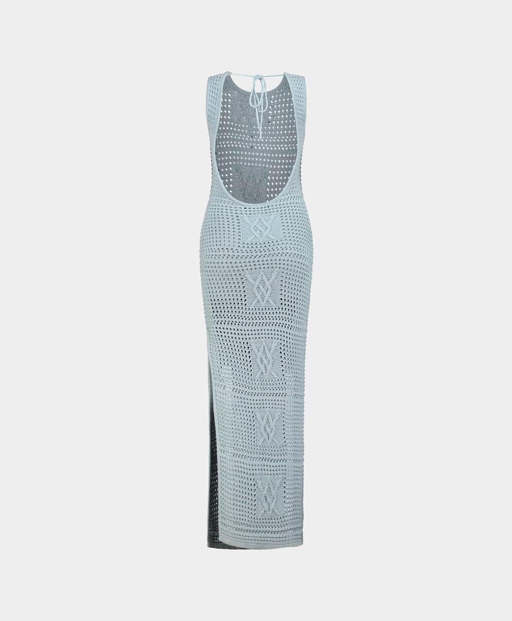 DP - Halogen Blue Izara Crochet Dress - Packshot - Rear
