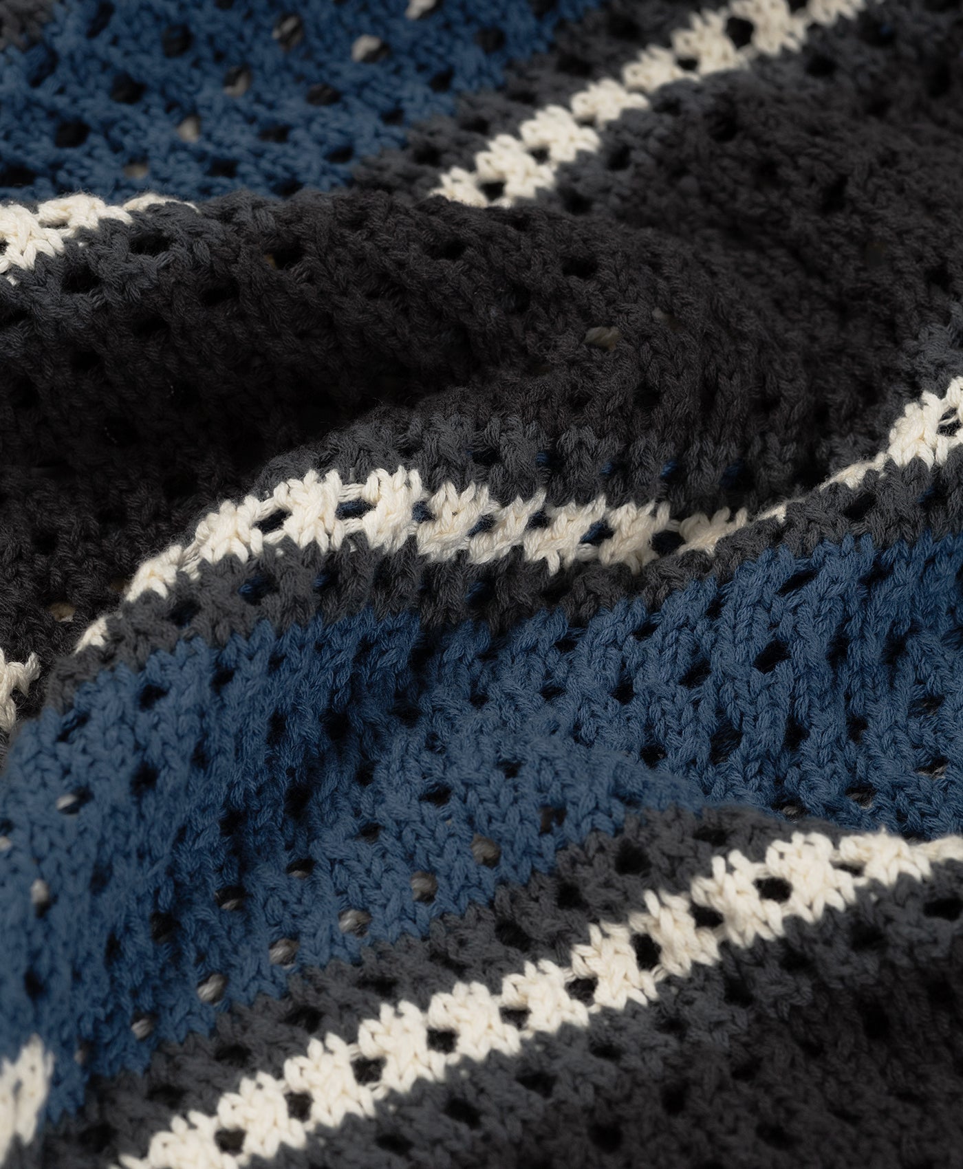 DP - Woodland Grey Kente Stripe Knit Shirt - Packshot - detail