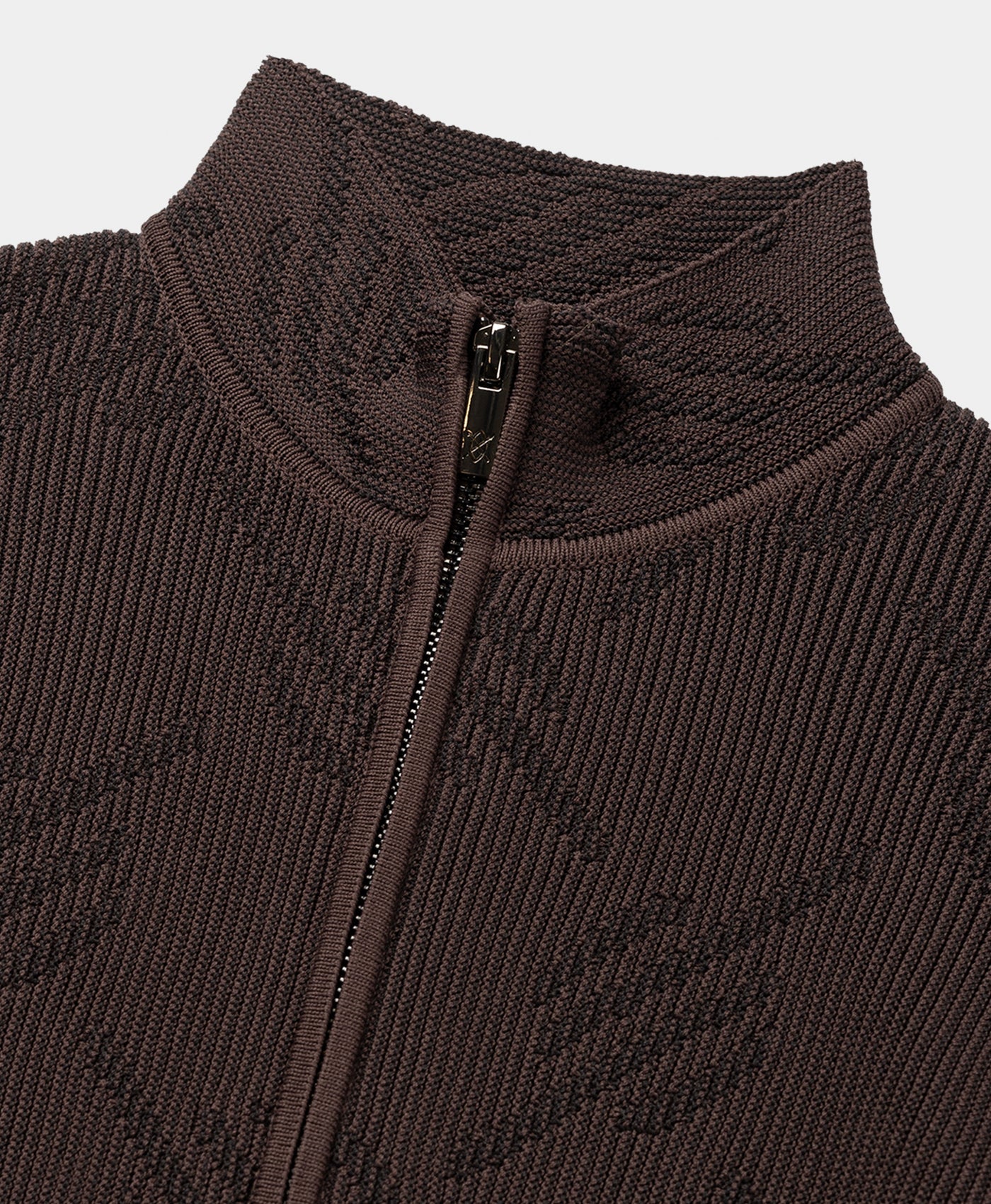 DP - Roast Brown Knitted Monogram Cardigan - Packshot - Detail