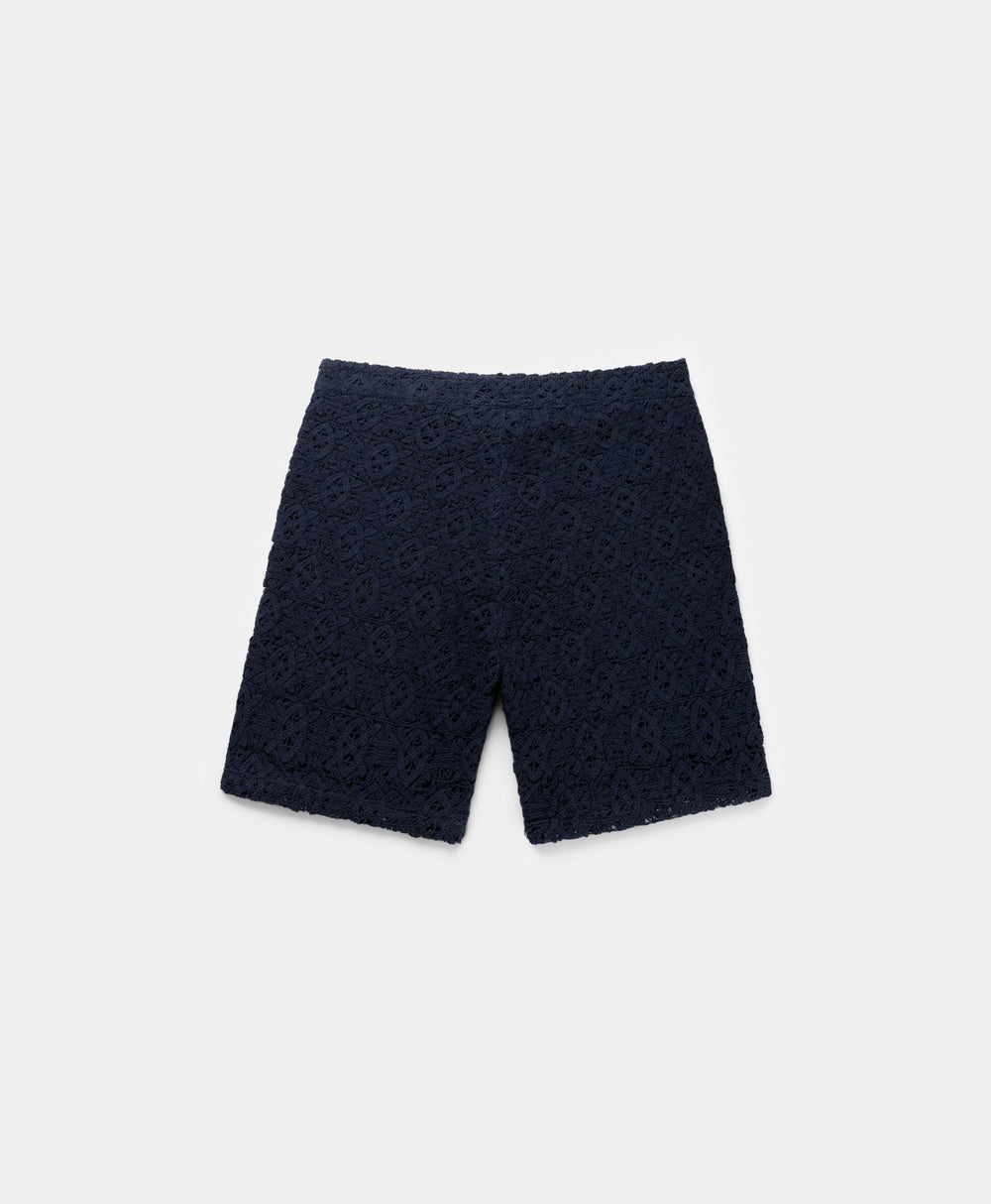 DP - Maritime Blue Lace Shield Short - Packshot - Rear
