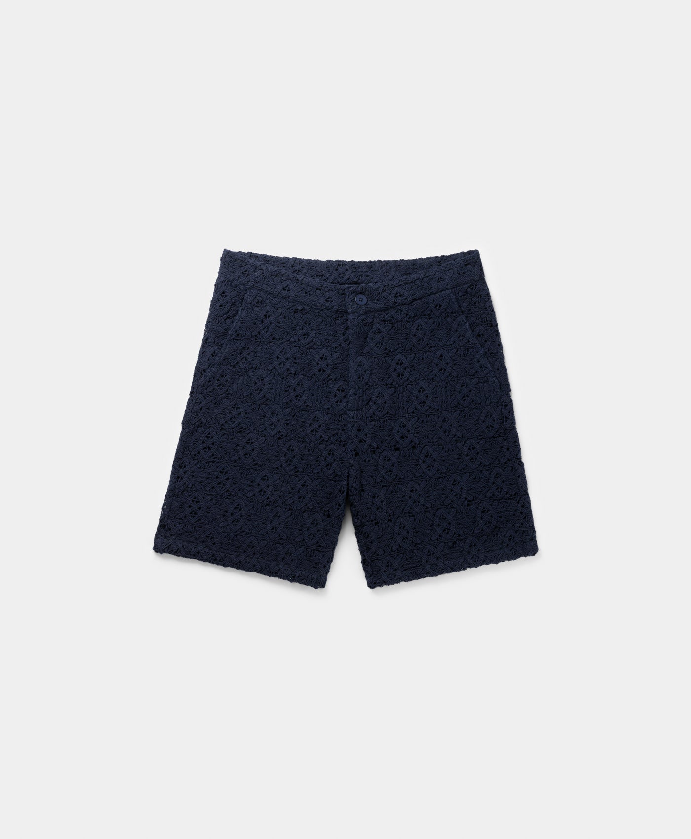 DP - Maritime Blue Lace Shield Short - Packshot - Front