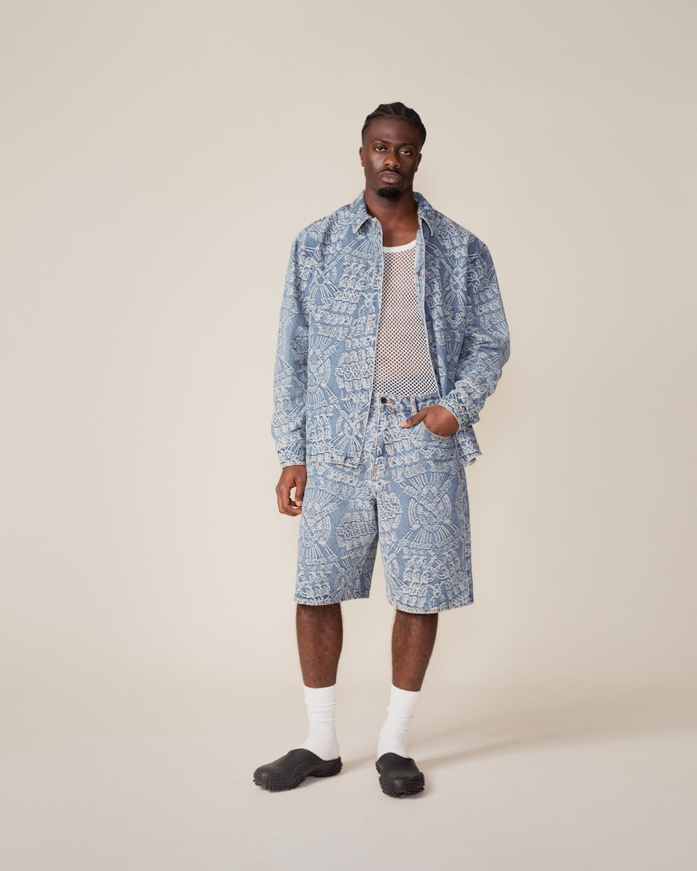 DP - Mid Blue Macrame Rahul Shirt - Men - front