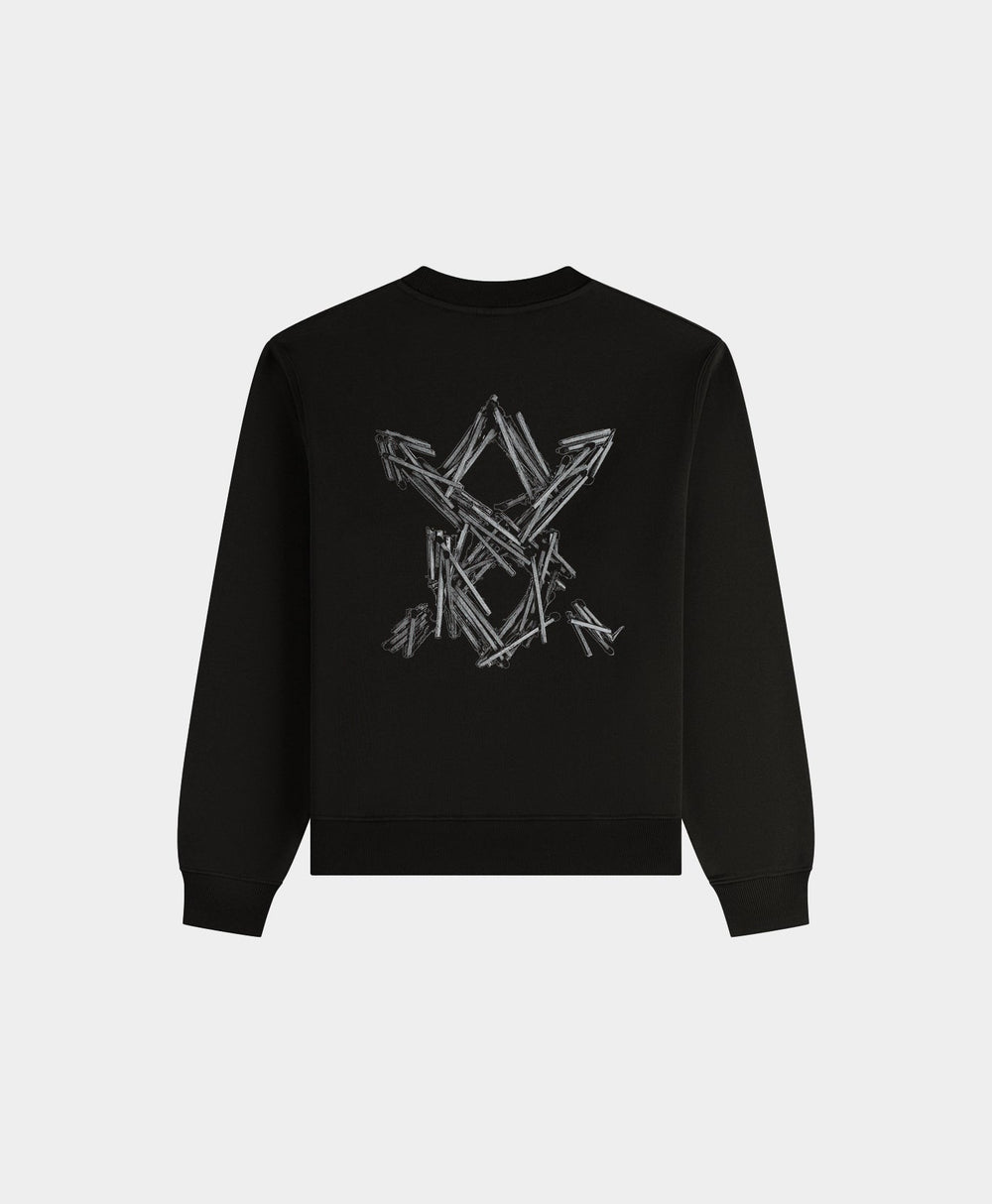 DP - Black Matchstick Shield Sweater - Packshot - Rear