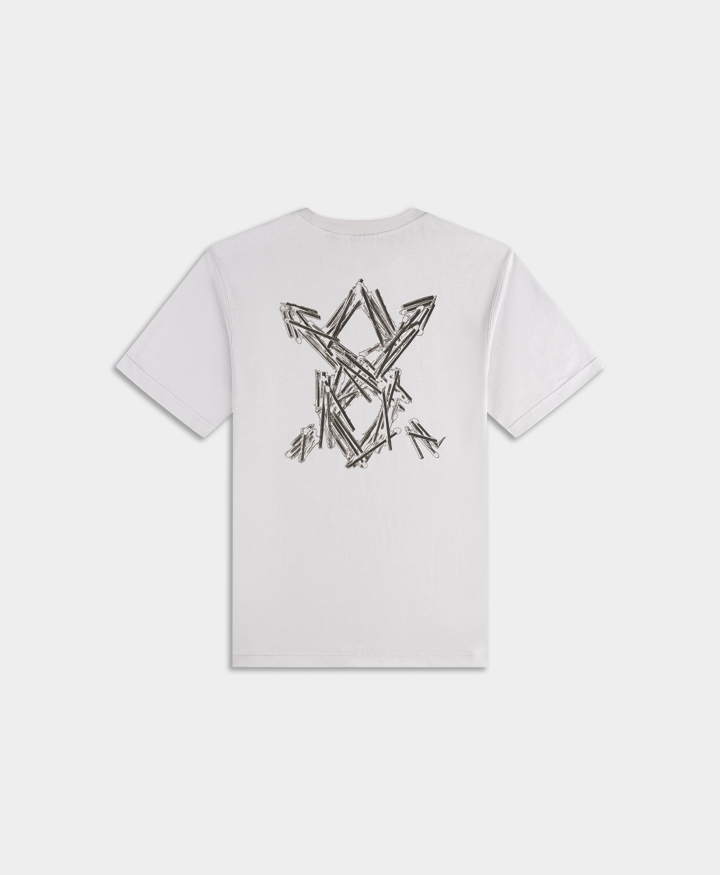 DP - Micro Chip Grey Matchstick Shield T-Shirt - Packshot - rear