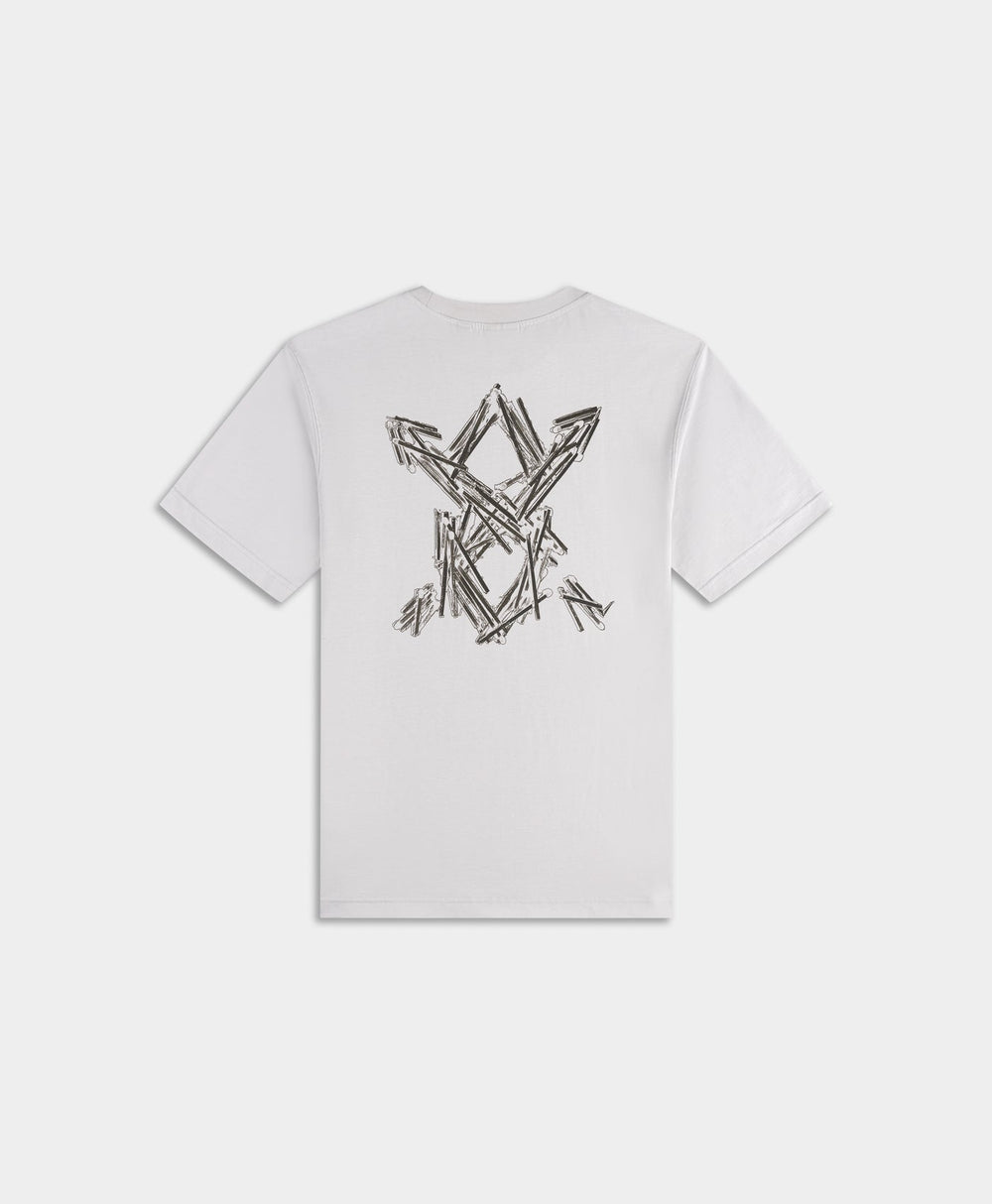 DP - Micro Chip Grey Matchstick Shield T-Shirt - Packshot - rear