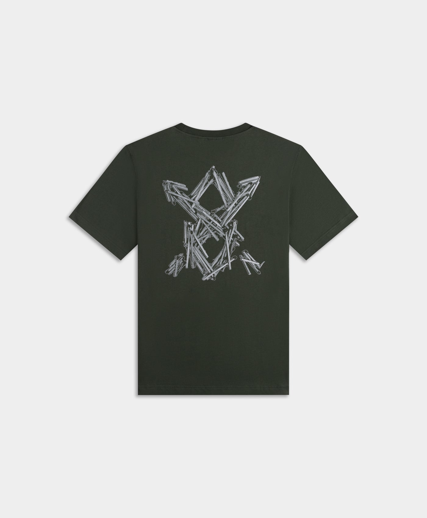 DP - Rosin Green Matchstick Shield T-Shirt - Packshot - rear