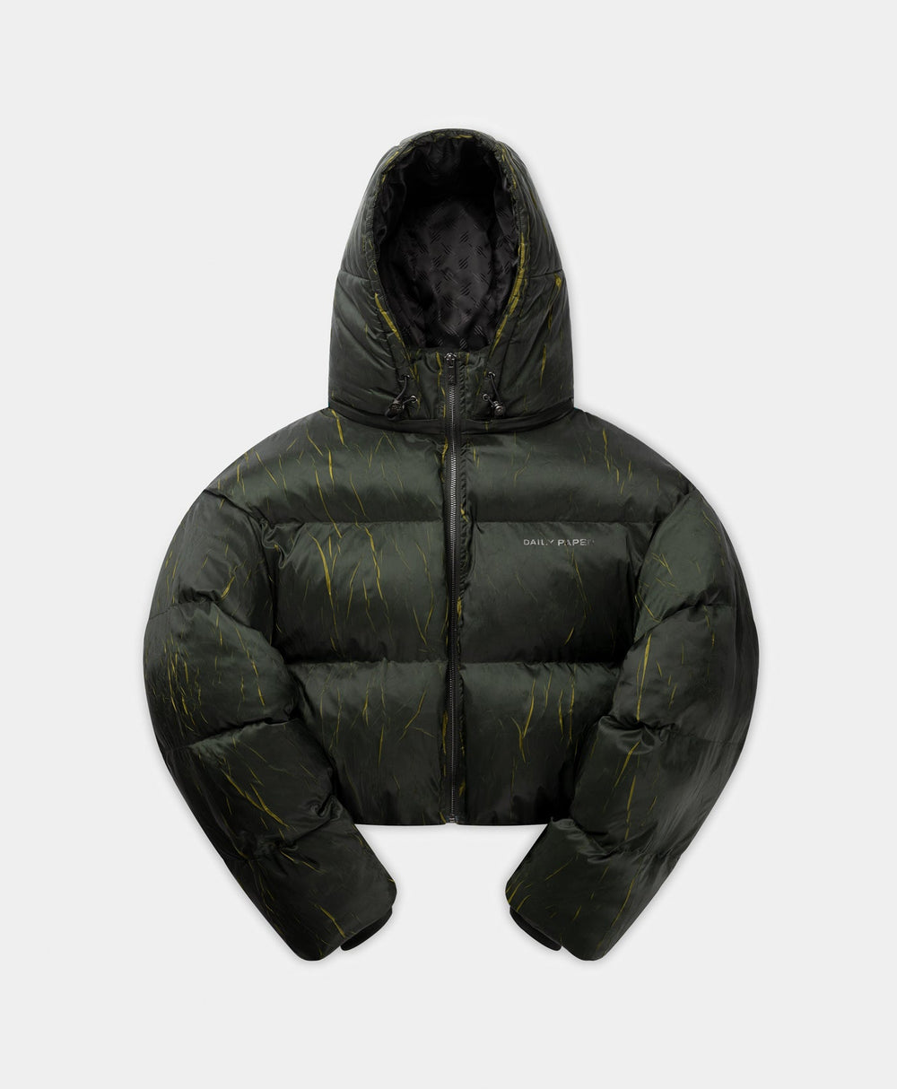 DP - Cardamon Green Jorja Puffer Jacket - Packshot - front 