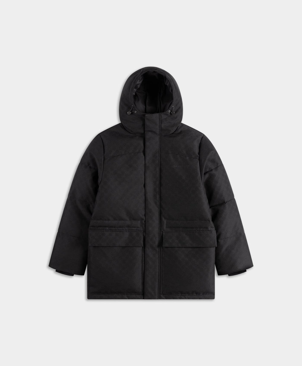 DP - Black Oba Monogram Puffer - Packshot - front 