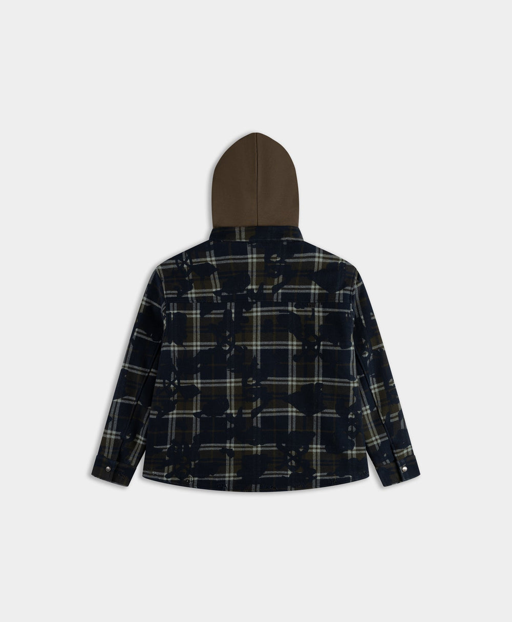 DP - Sky Captain Blue Patched Check Shirt - Packshot - rear