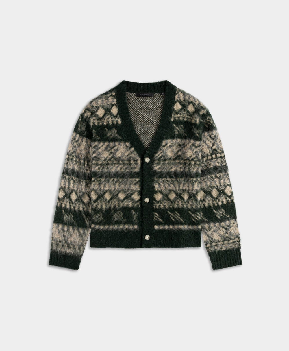 DP - Multi Colored Pattern Check Cardigan - Packshot - front