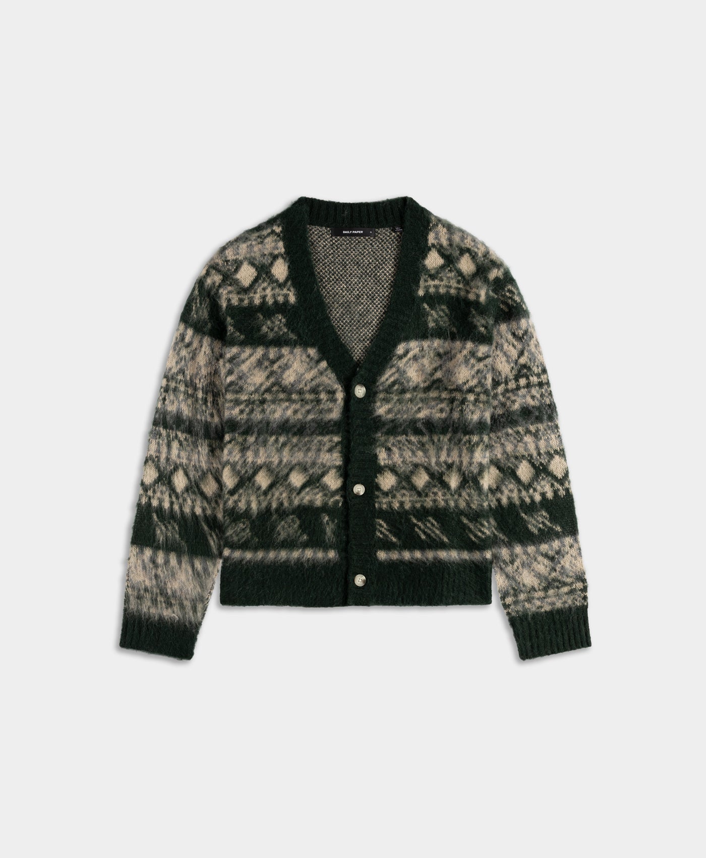 DP - Multi Colored Pattern Check Cardigan - Packshot - front