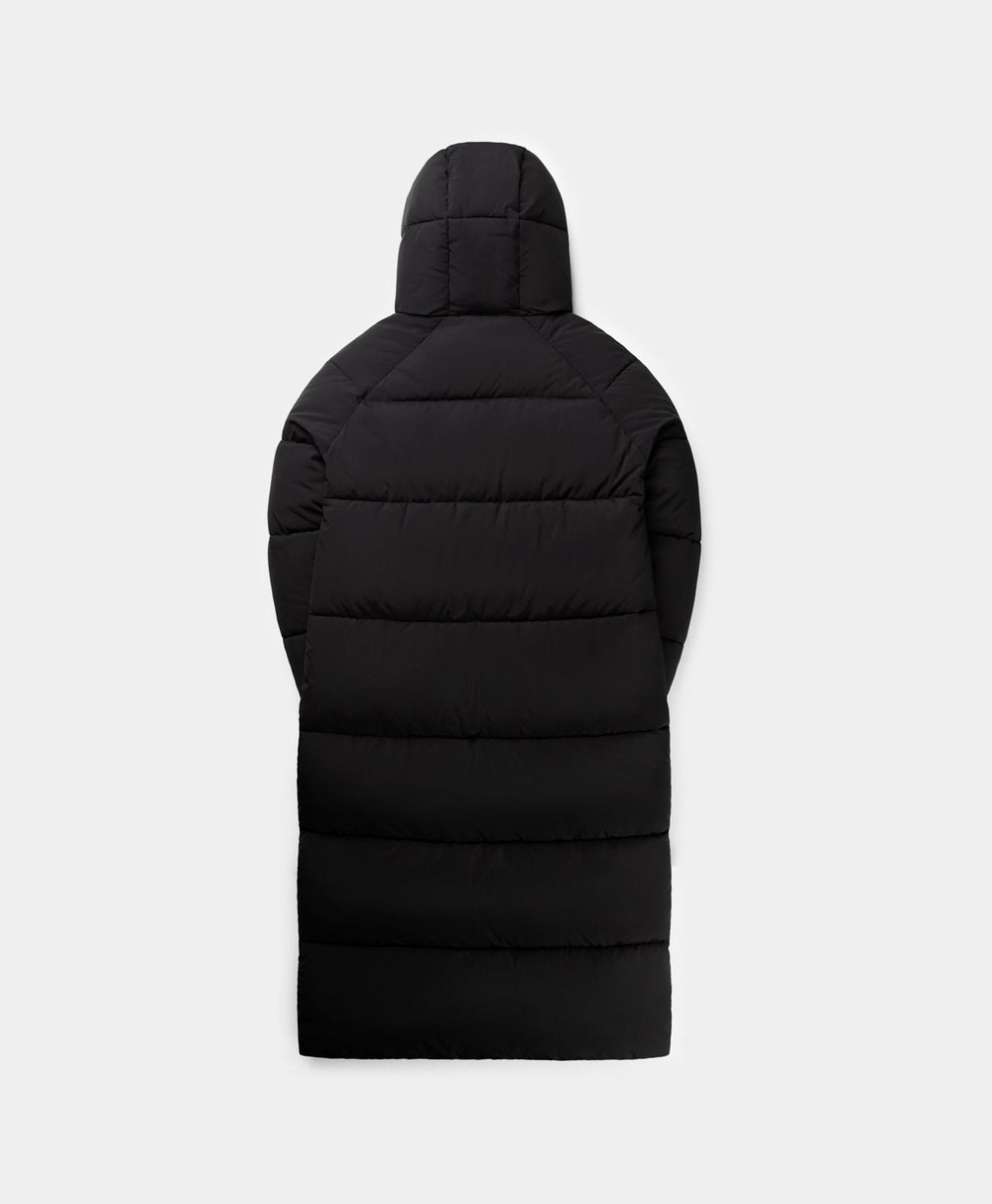 DP - Black Relaxed Long Puffer - Packshot - rear