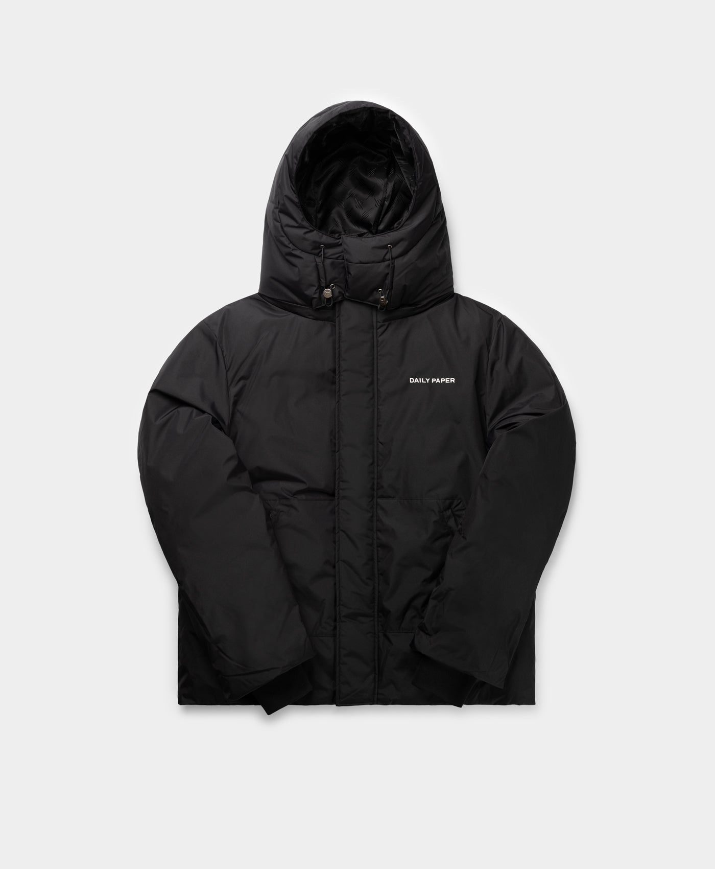 DP - Black Ruraz Puffer Jacket - Packshot - Front