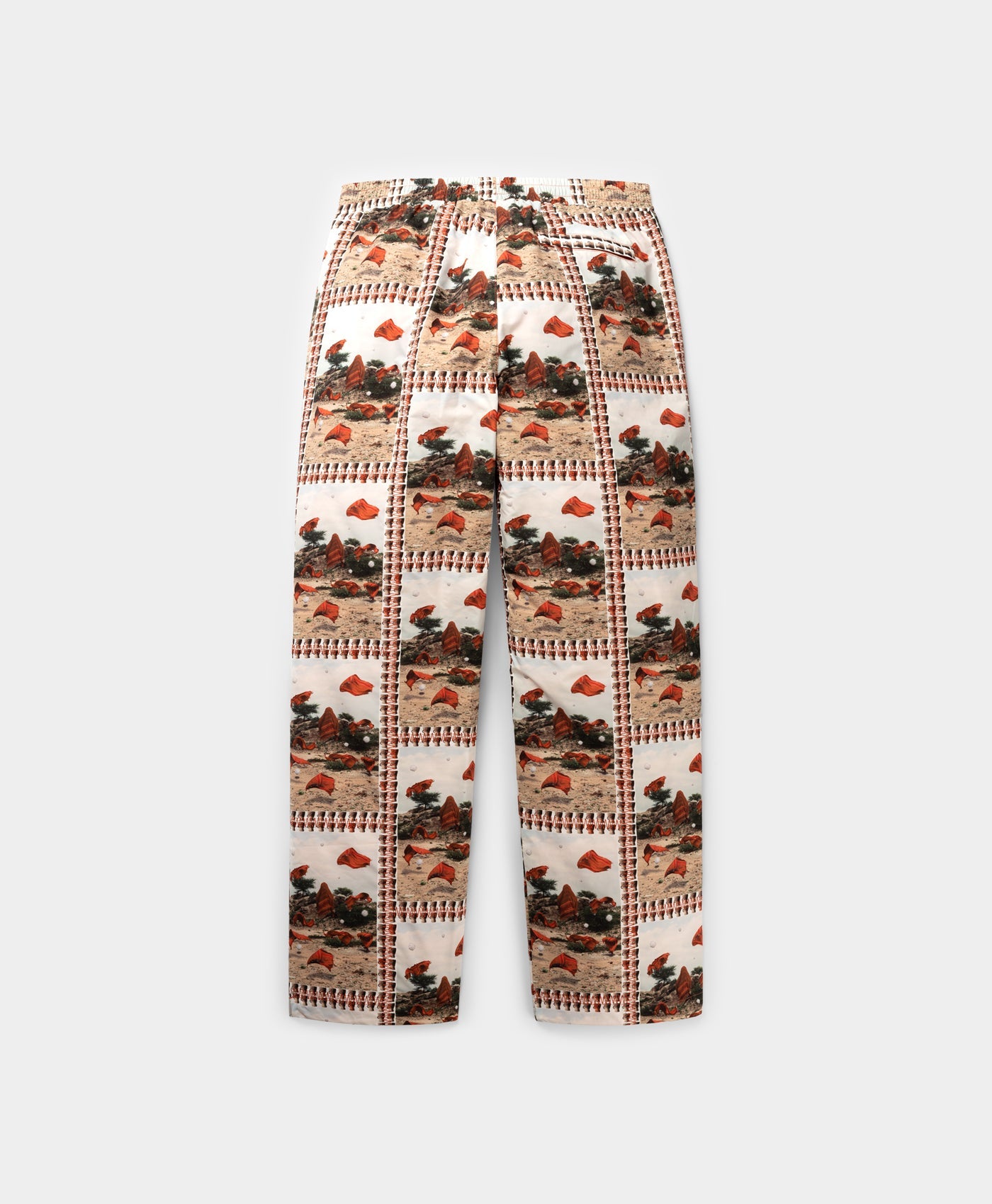 DP - Red Grey Rashid Pants - Packshot - Rear