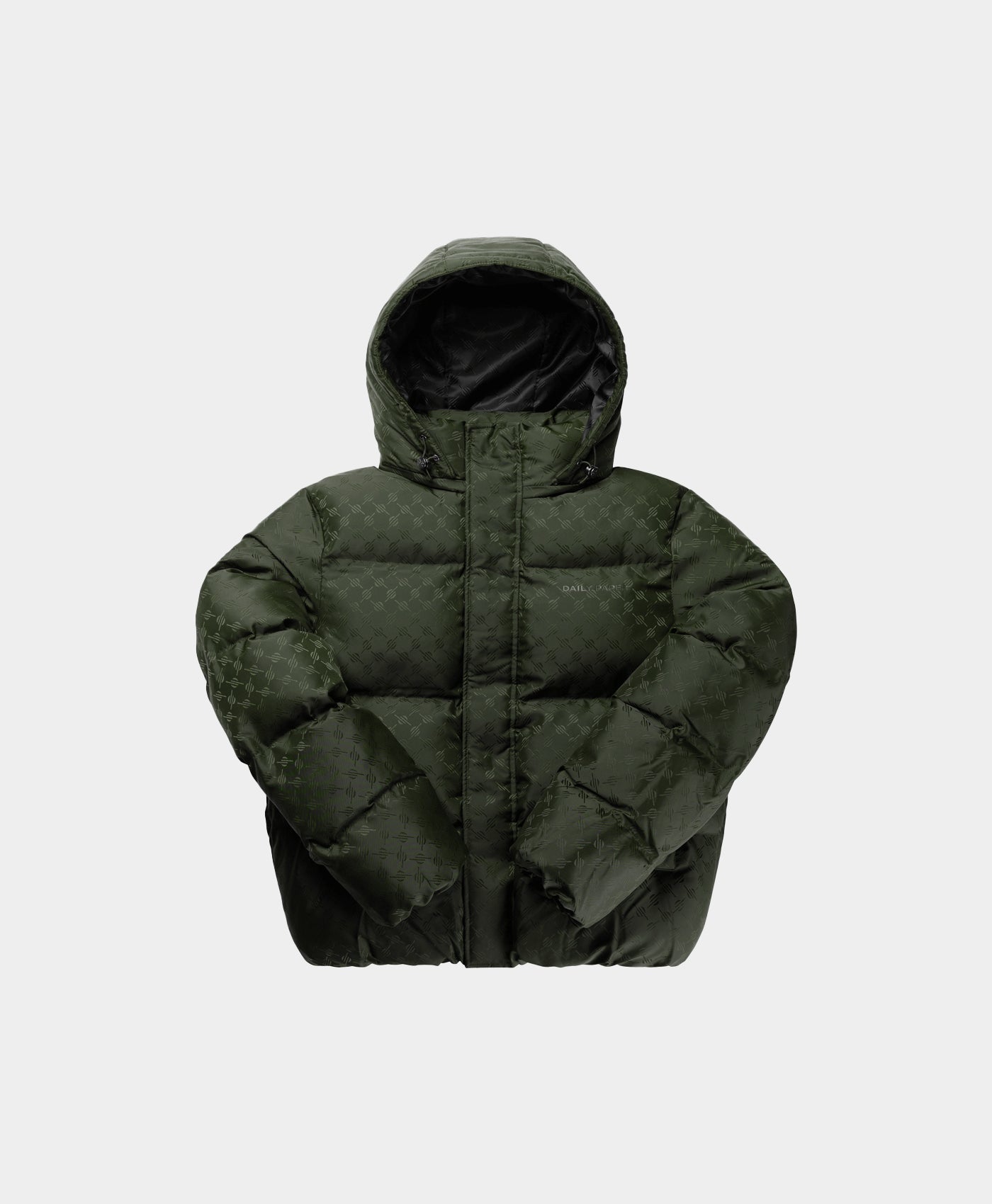 DP - Rosin Green Monogram Short Puffer Jacket - Packshot - Front