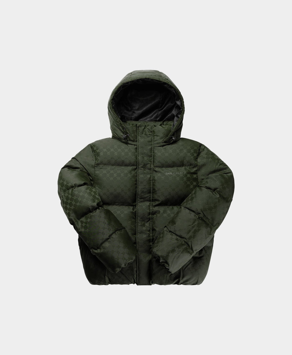 DP - Rosin Green Monogram Short Puffer Jacket - Packshot - Front