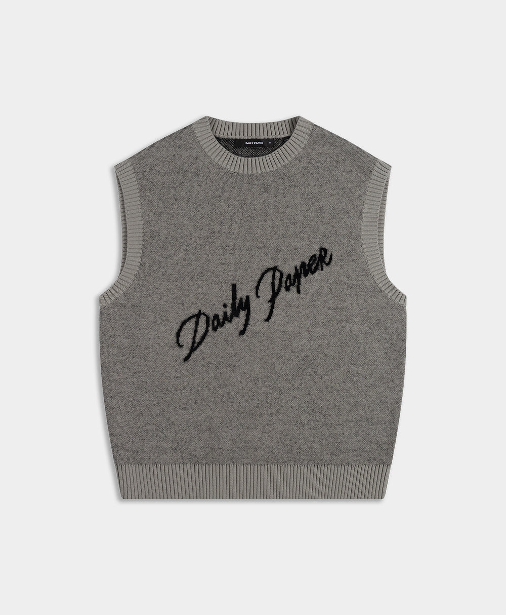 DP - Desert Sage Script Logo Knit Vest - Packshot - front