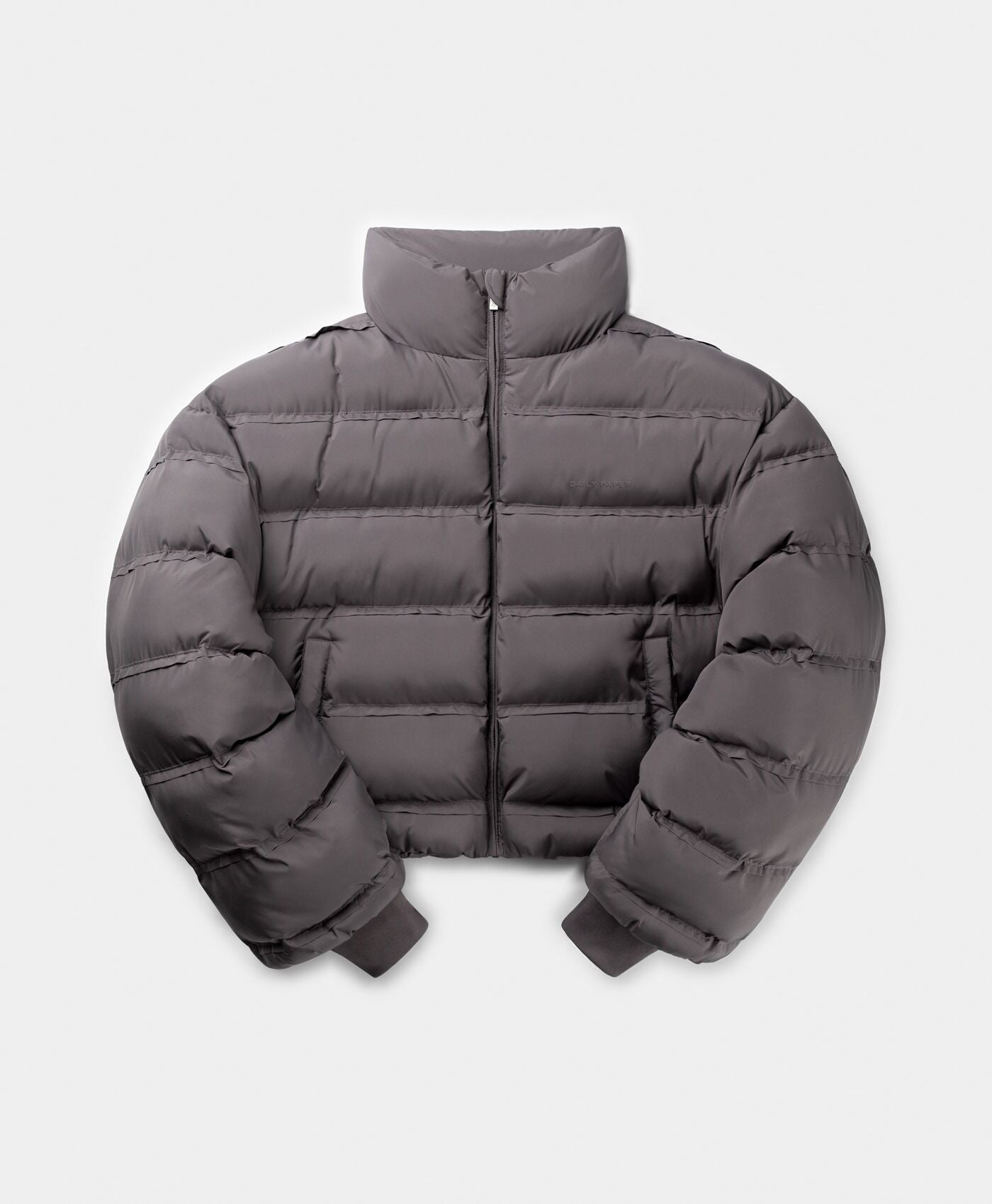 DP - Rabbit Grey Sela Puffer Jacket - Packshot - front 