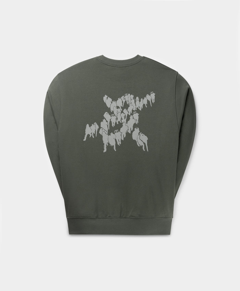 DP - Chimera Green Shield Crowd Relaxed Sweater - Packshot - Front