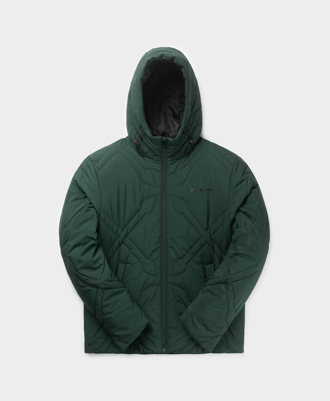 DP - Pine Green Spear Padded Jacket - Packshot - Front