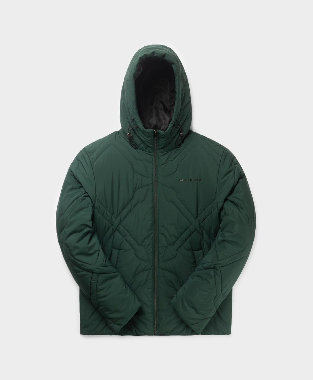 DP - Pine Green Spear Padded Jacket - Packshot - Front