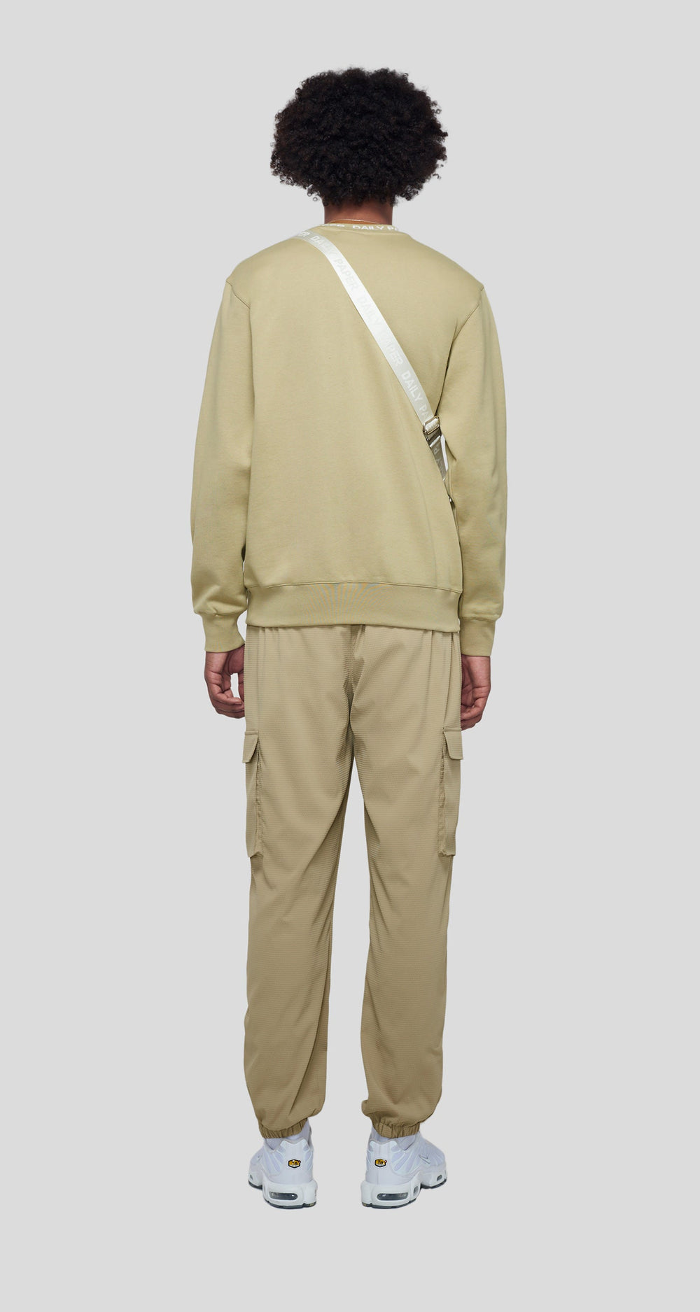 DP - Twill Beige Erib Sweater - Men - Rear