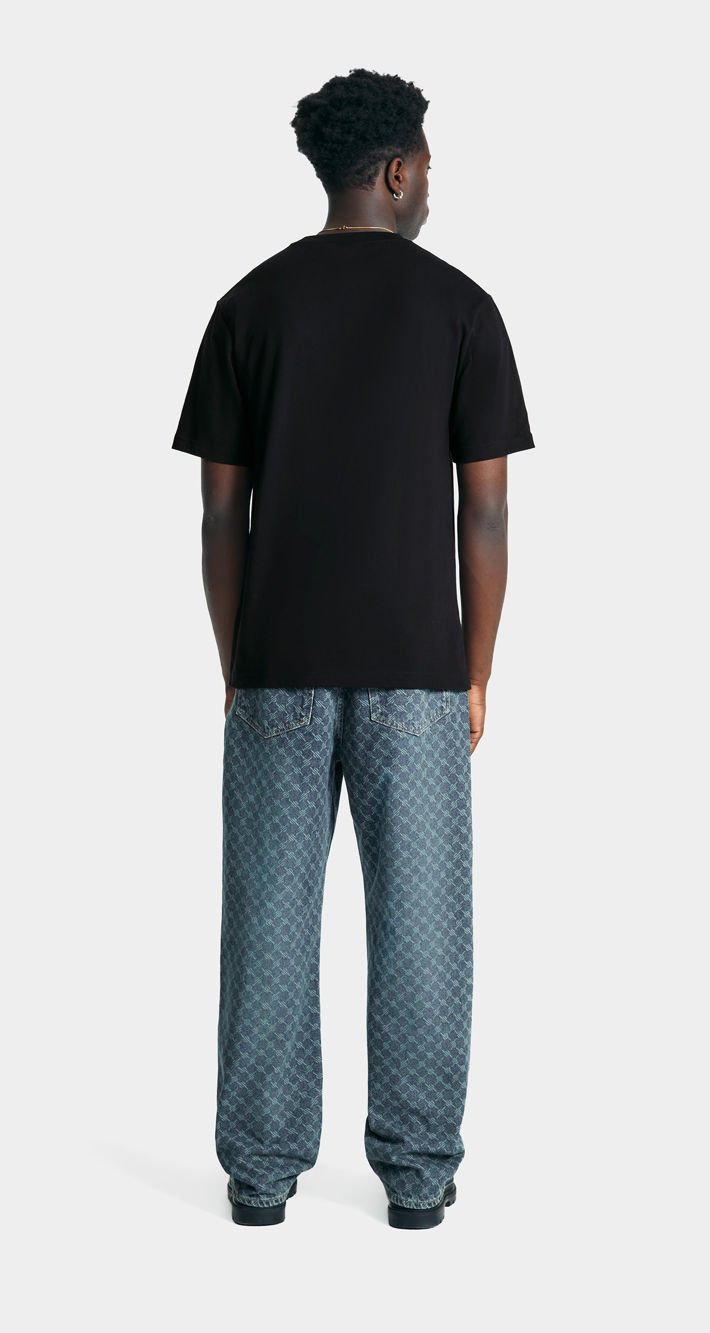 DP - Sand Blue Amba Monogram Relaxed Jeans - Men - Rear