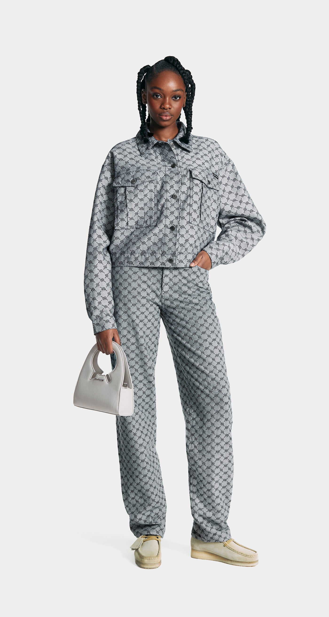 DP - White Blue Avery Meda Jeans - Wmn - Front