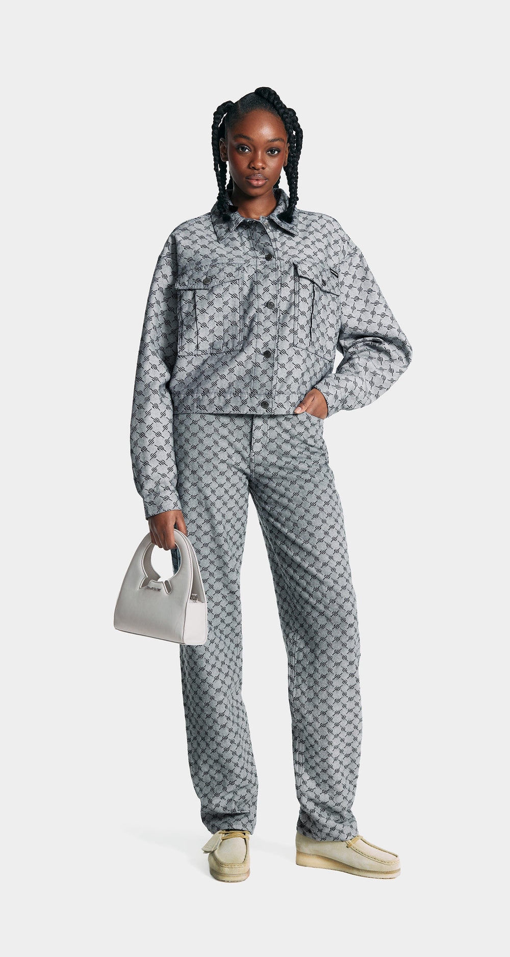 DP - White Blue Avery Meda Jeans - Wmn - Front