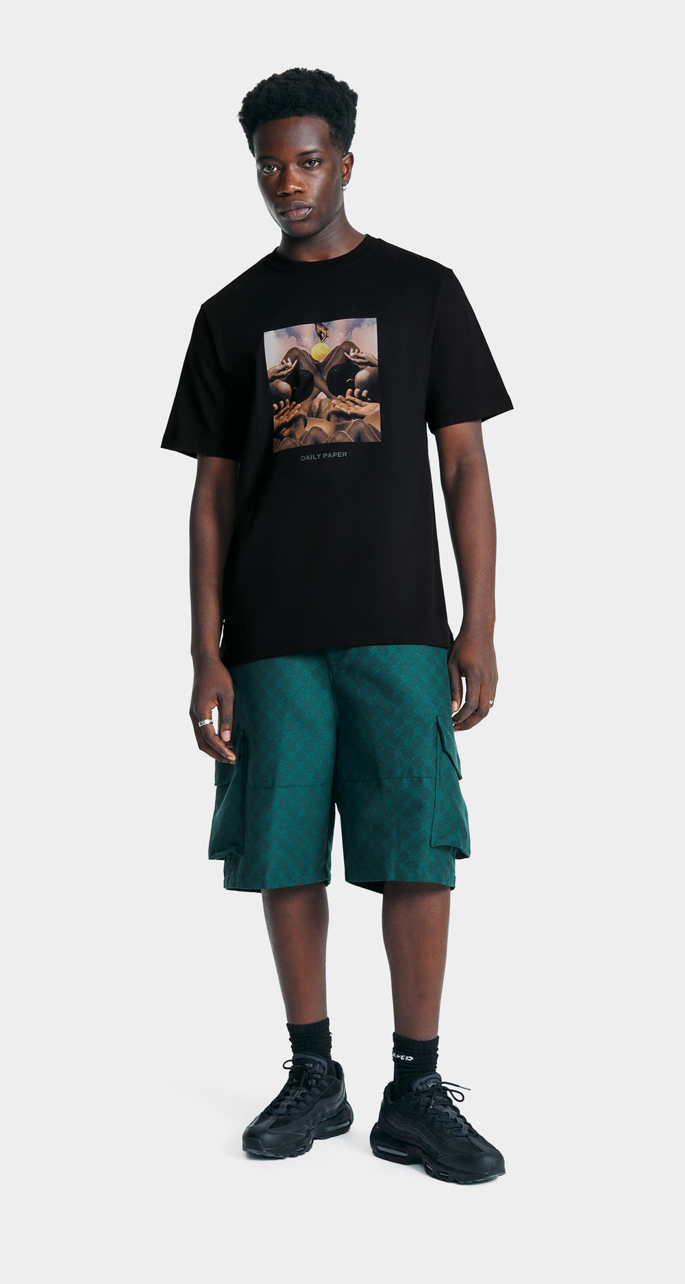 DP - Black Landscape T-Shirt - Men - Front Rear