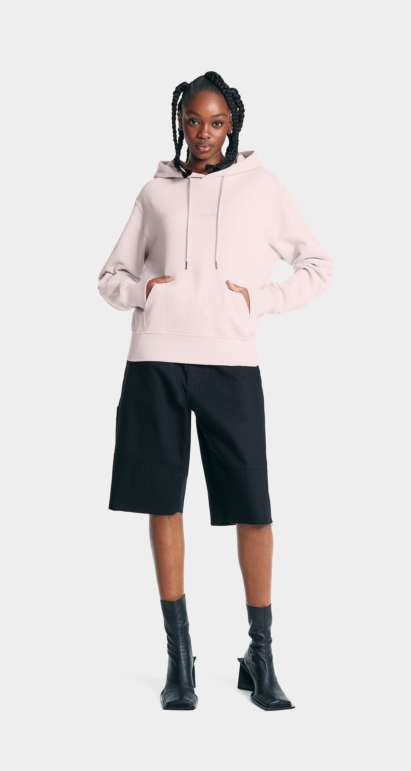 DP - Ice Pink Logotype Hoodie - wmn - Front