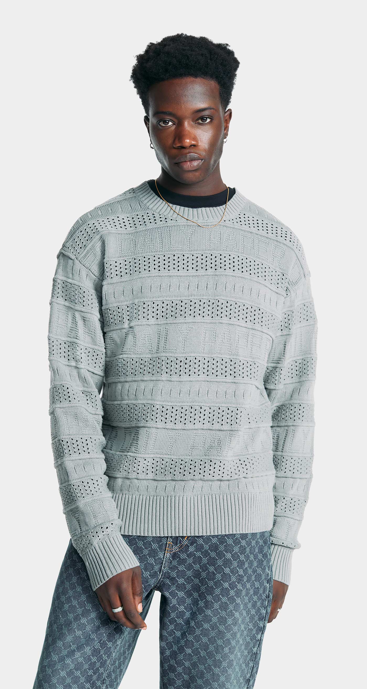 DP - Grey Rajih Knit Sweater - Men 
