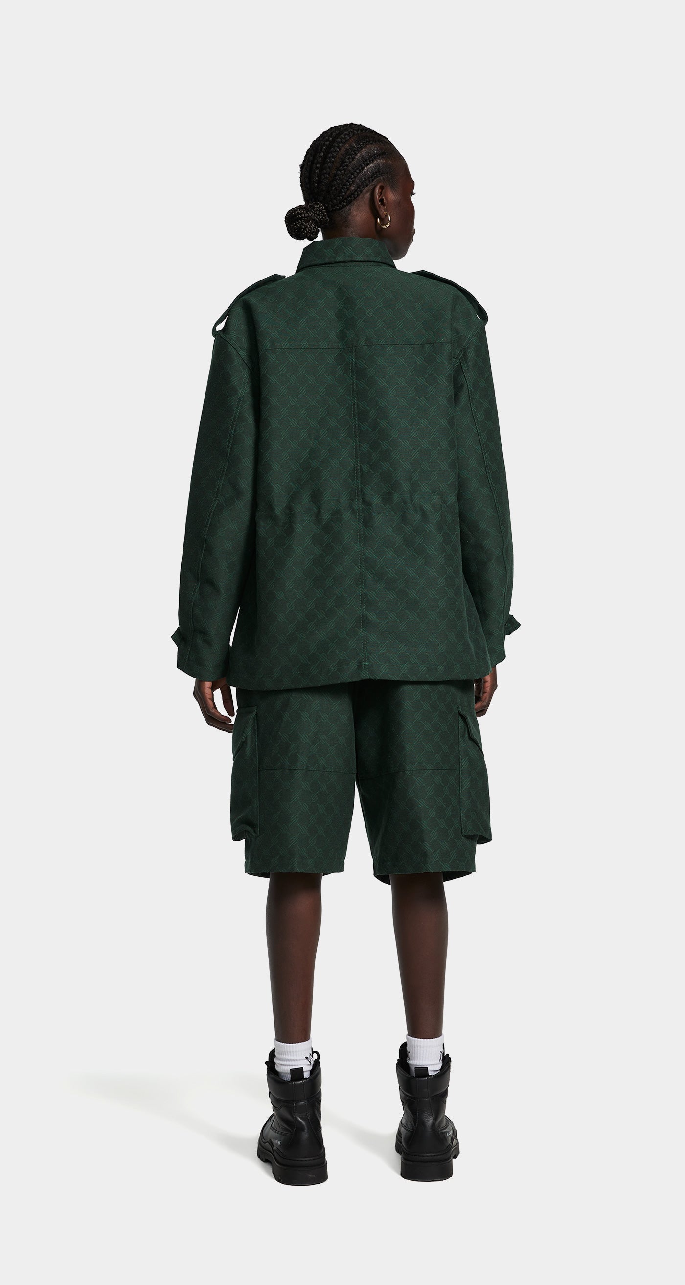 DP - Pine Green Imani Monogram Jacket - Wmn - Rear