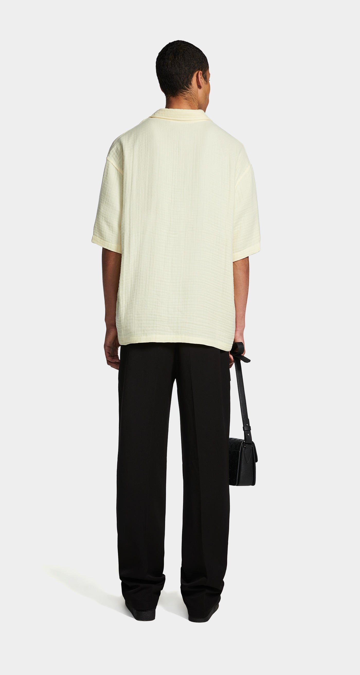 DP - Icing Yellow Enzi Seersucker Shirt - Men - Rear