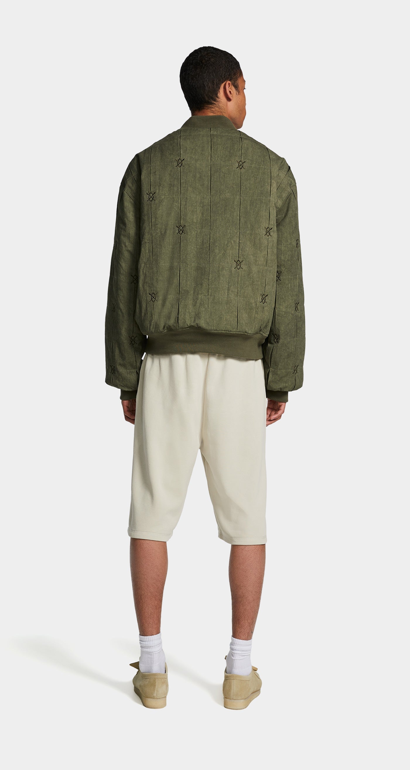 DP - Army Green Rasal Bomber Jacket - men - rear