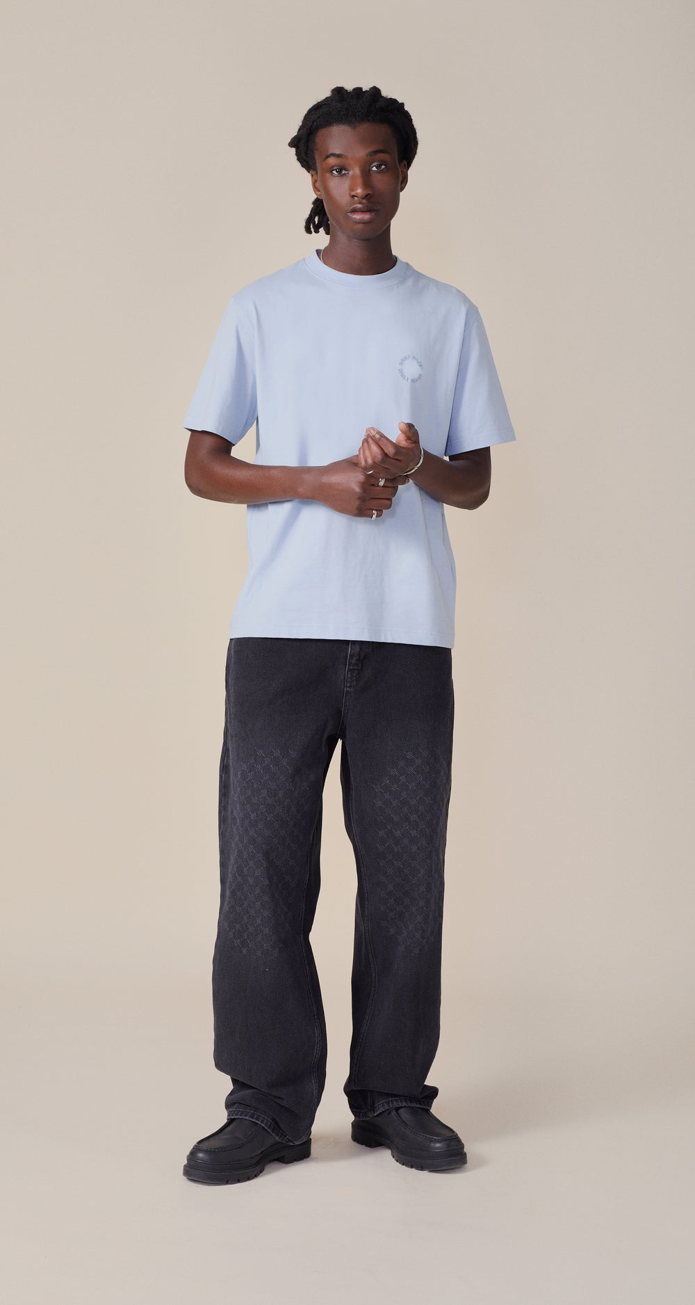 DP - Black Amba Monogram Jeans - men - front 