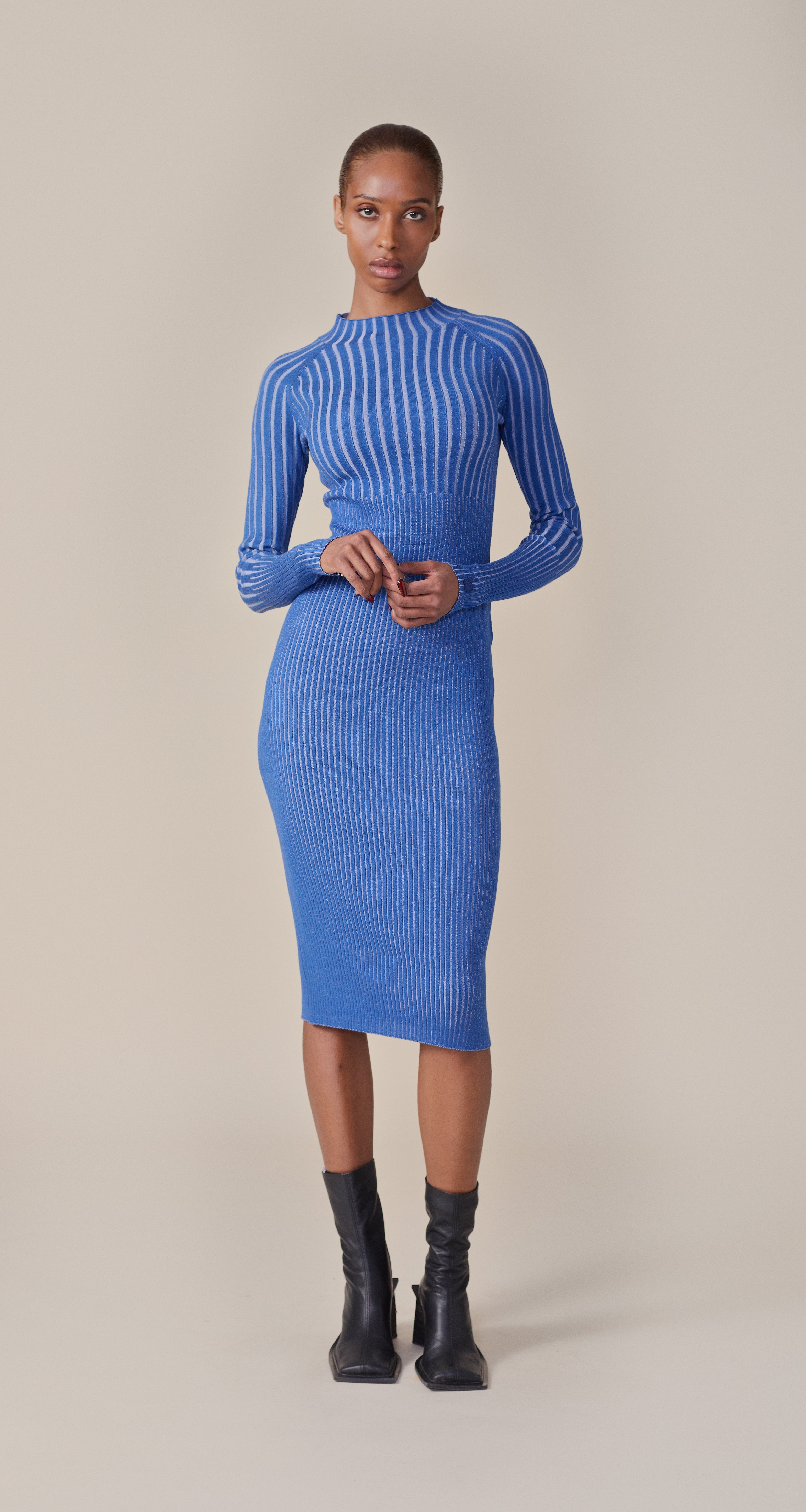 DP - True Blue Dias Knit Sweater Dress - Modelshot - Women