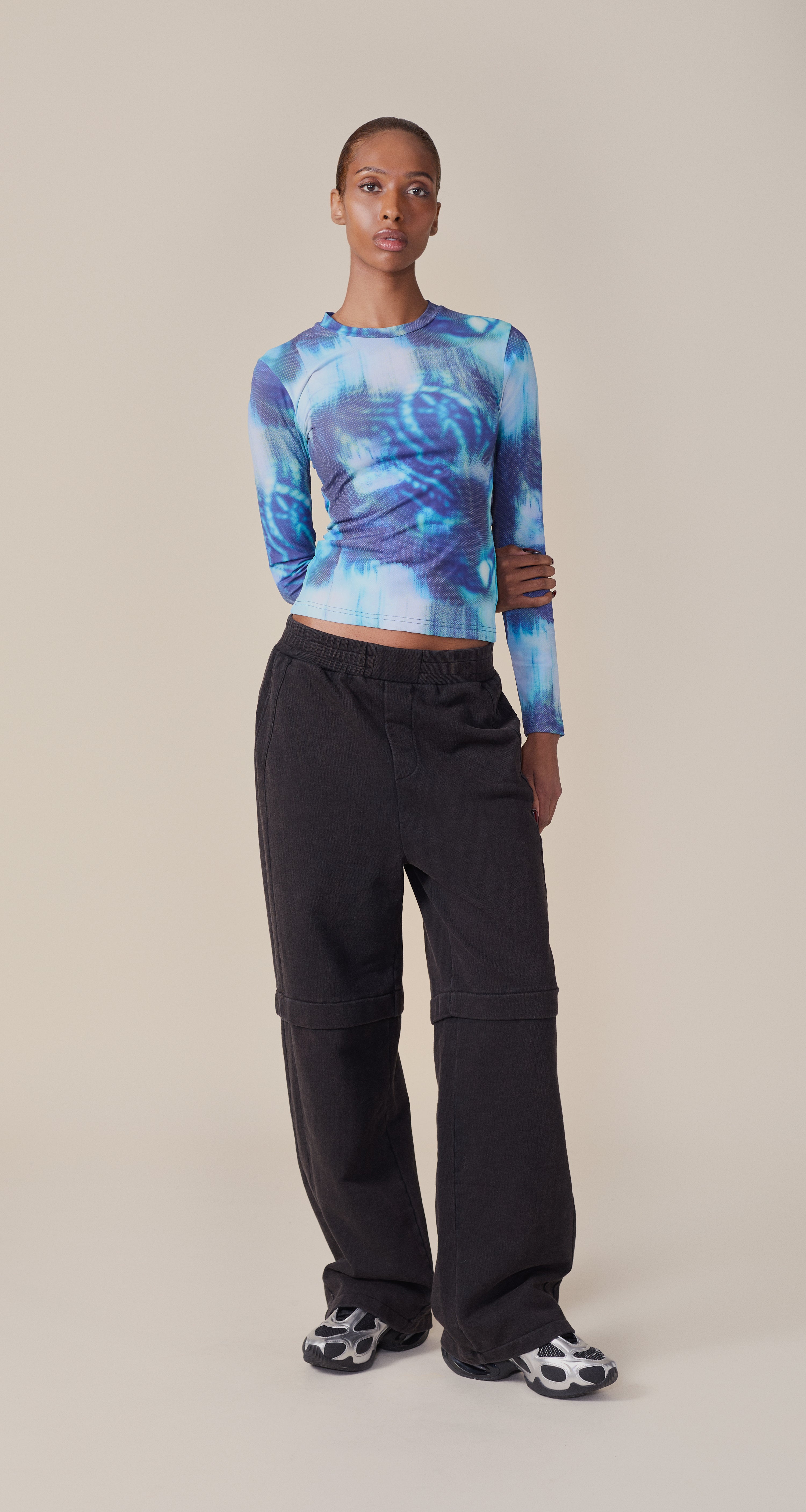 DP - Blue Fitted Braid Longsleeve - wmn - Front