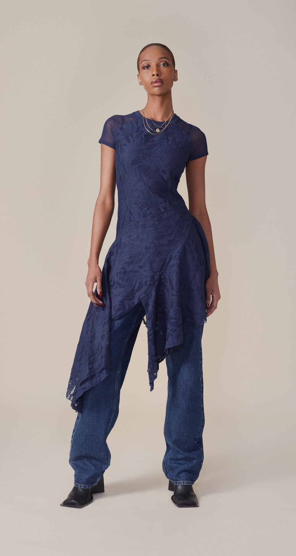 DP - Maritime Blue Lace Dress - wmn - front 