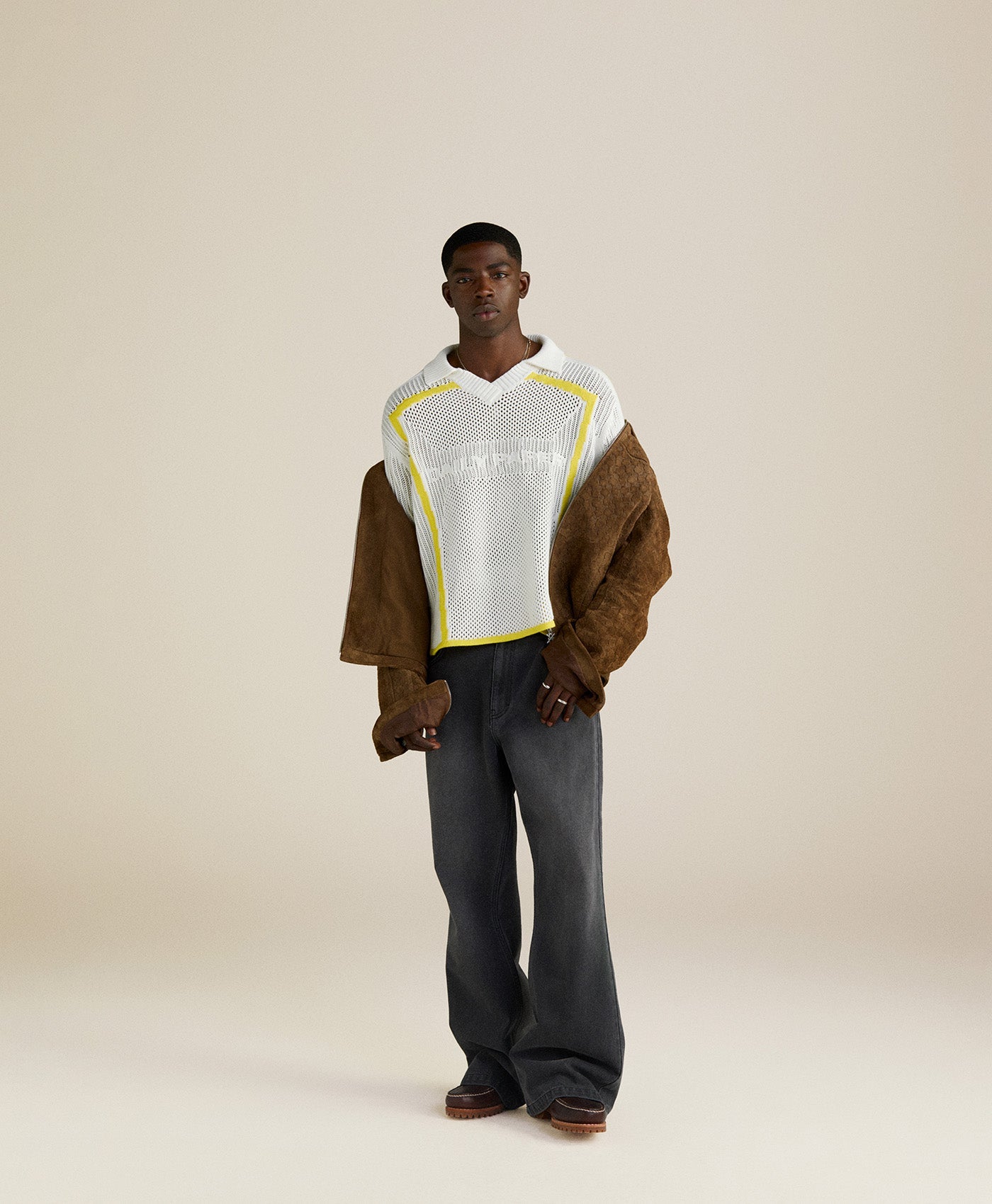 DP - Grey Flare Jeans - Modelshot - Men