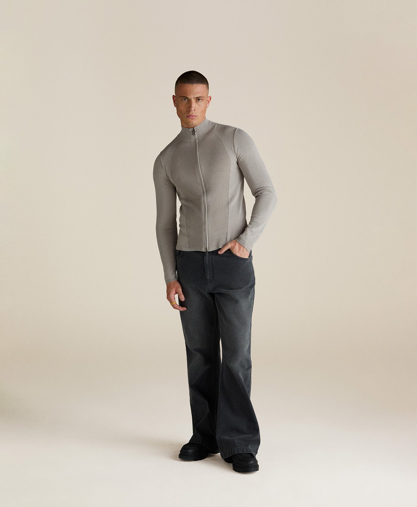 DP - Wet Weather Zip Cardigan - Modelshot - Men