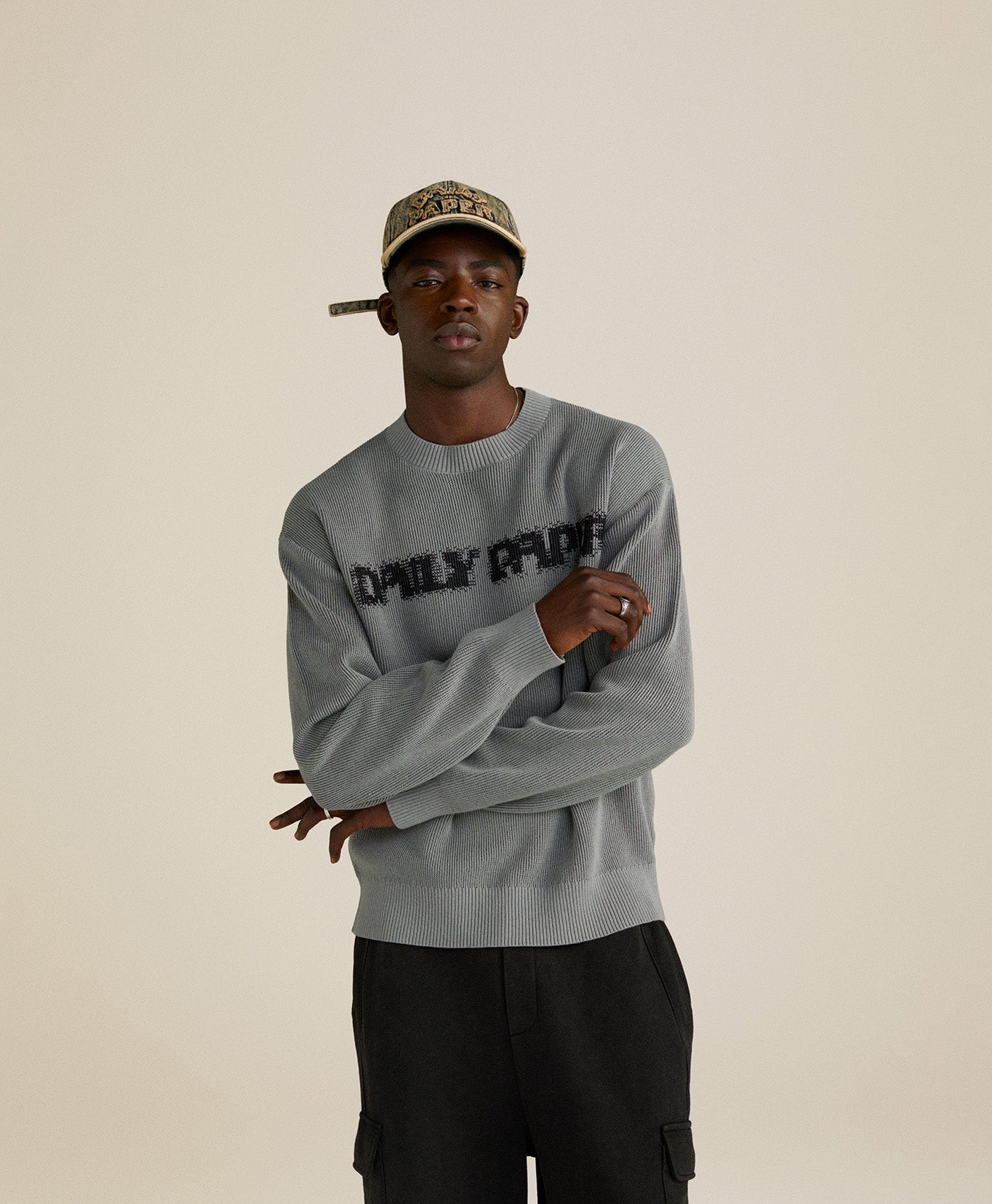 DP - Wet Weather Logo Knit Sweater - Modelshot - Men