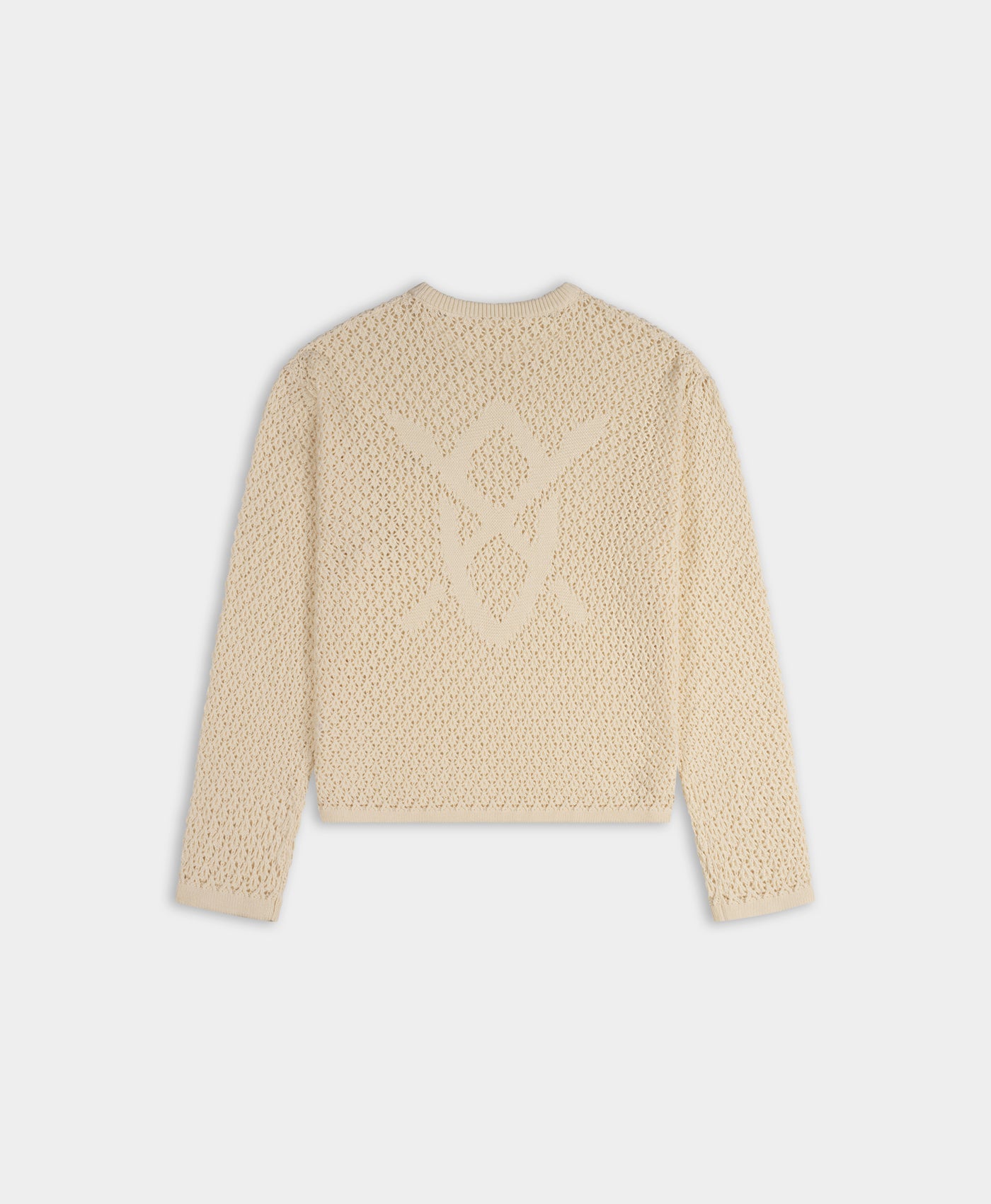 DP - Off White Closed Shield Knit Sweater - Packshot - Rear