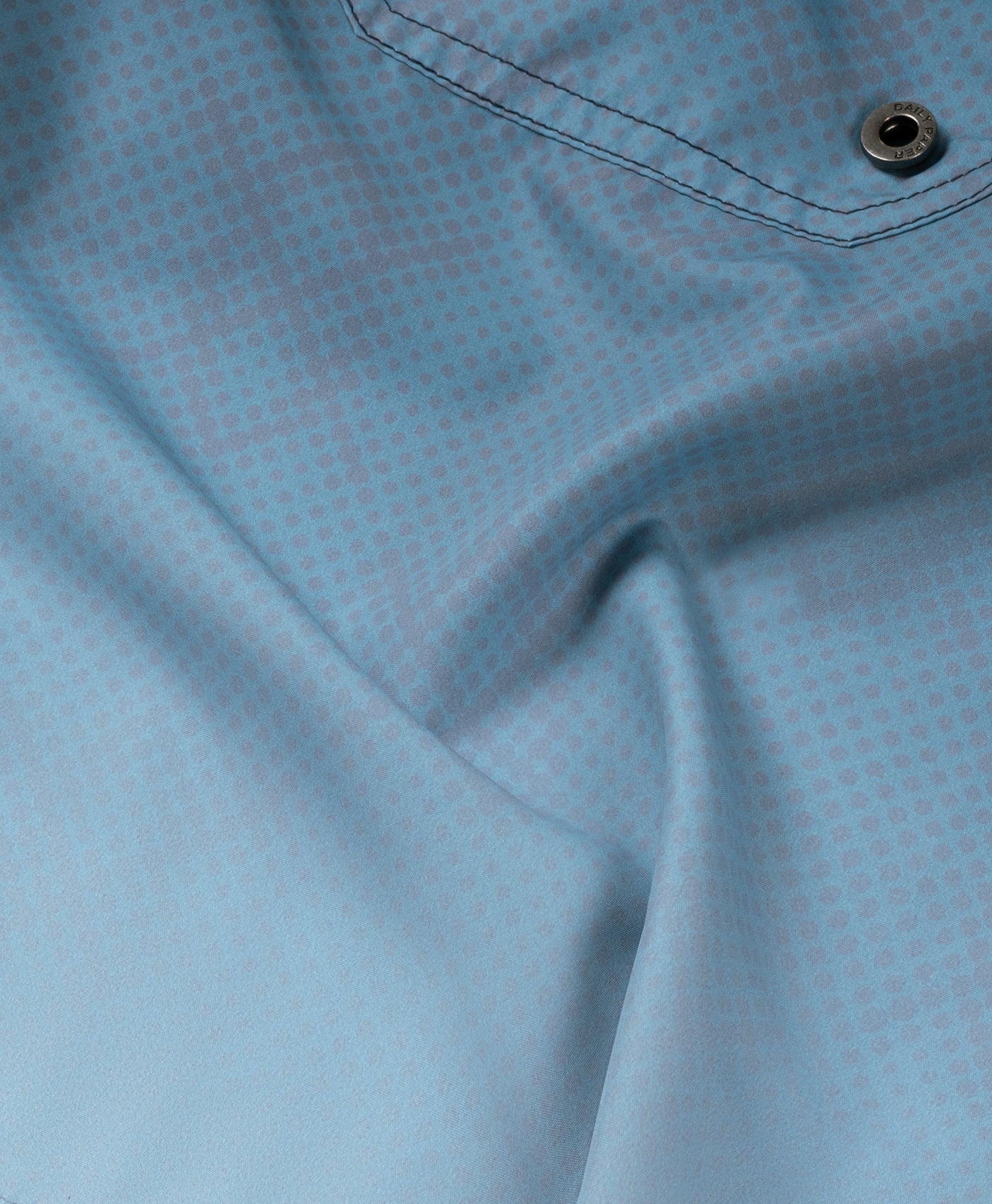 DP - Blue Wing Teal Ombre Dotted Shield Swimshorts - Packshot - Detail