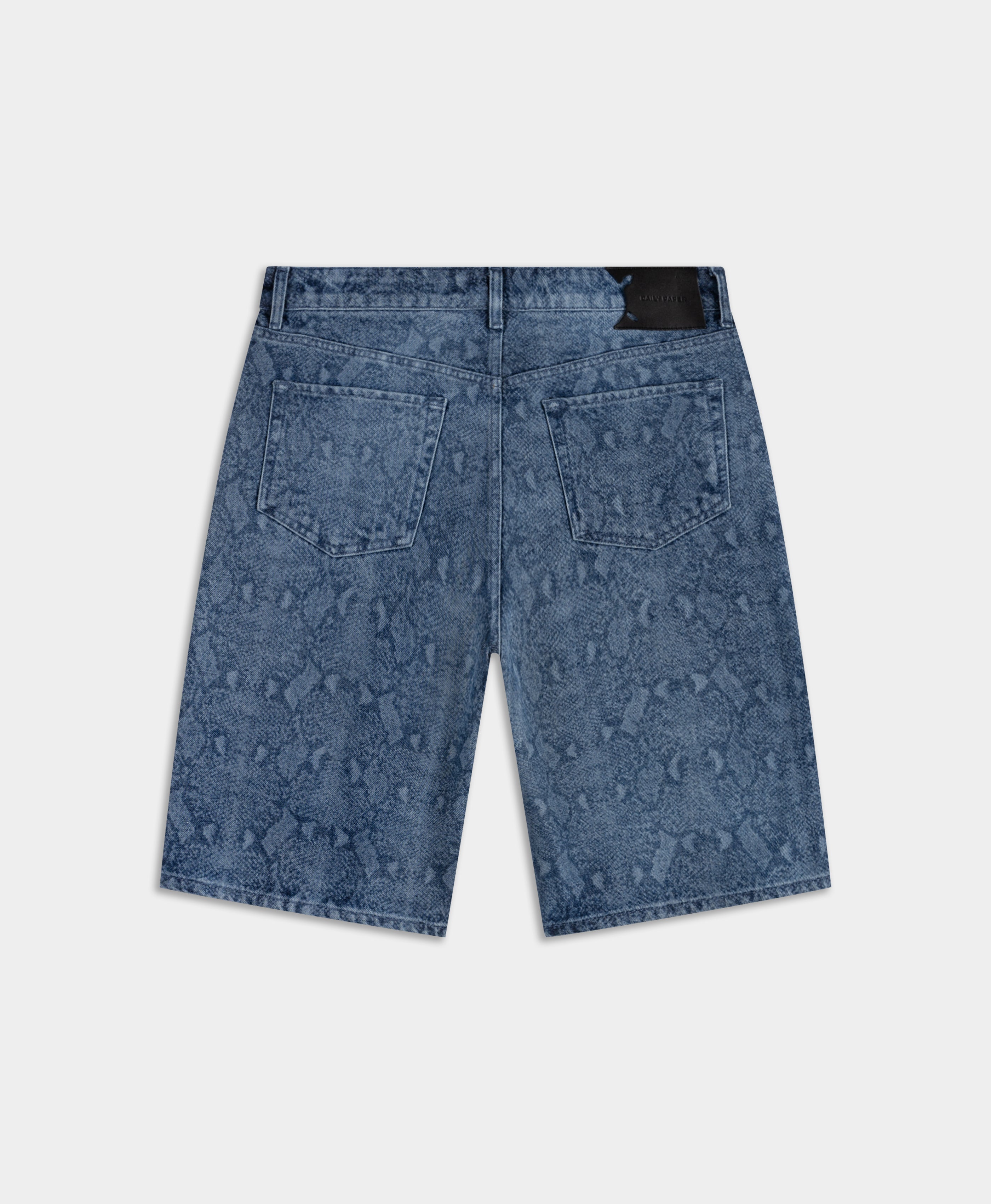 DP - Blue Snake Laser Denim Shorts - Packshot - Rear