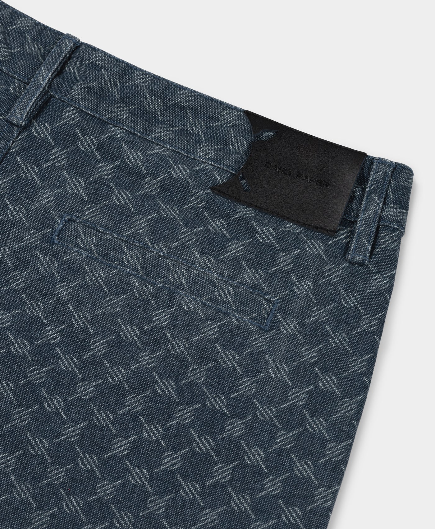 DP - Blue Wing Teal Washed Monogram Woven Shorts - Packshot - Detail