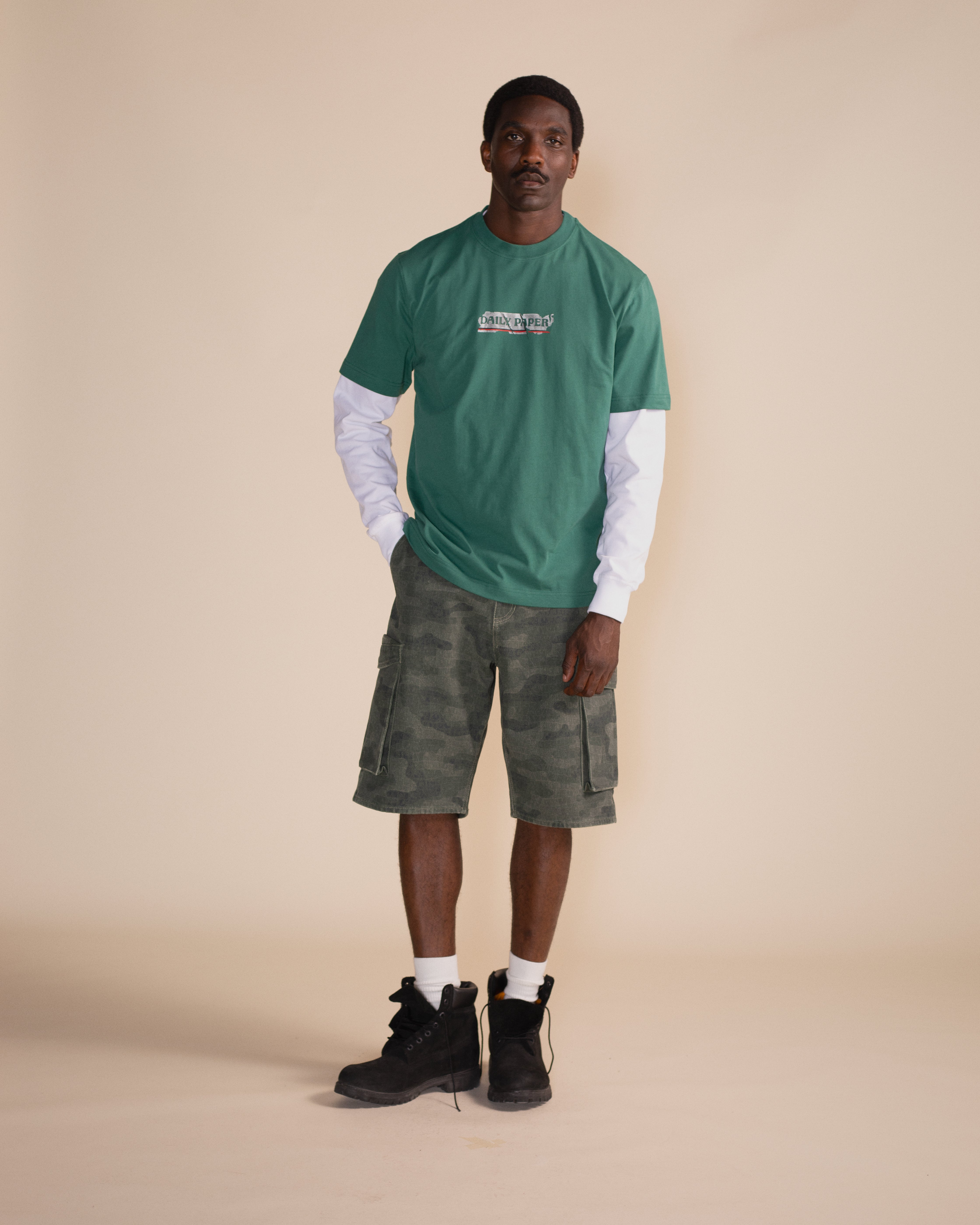 DP - Green Dias Sticker T-Shirt - Modelshot - mens