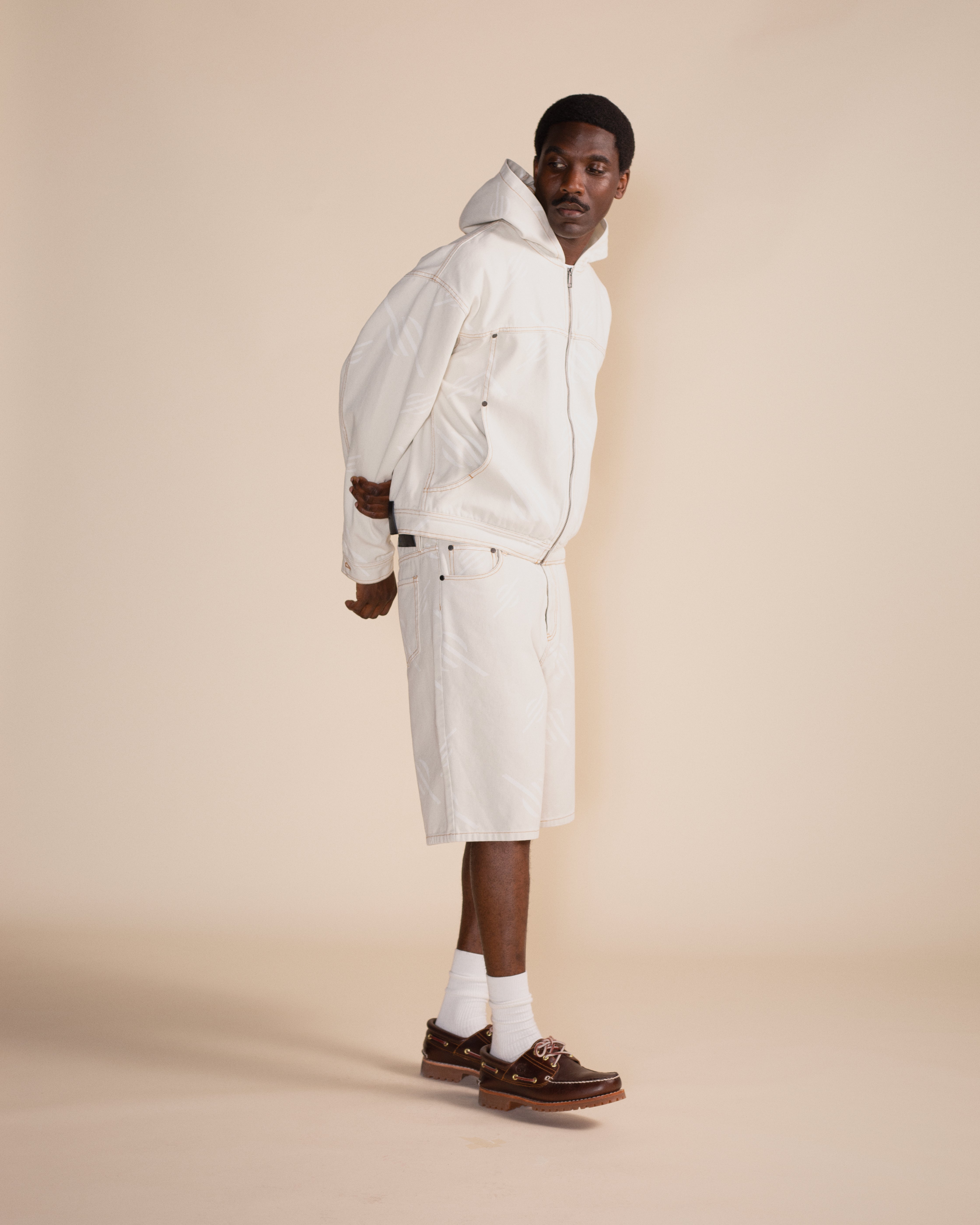 DP - Foggy Dew Monogram Canvas Shorts - Modelshot - mens